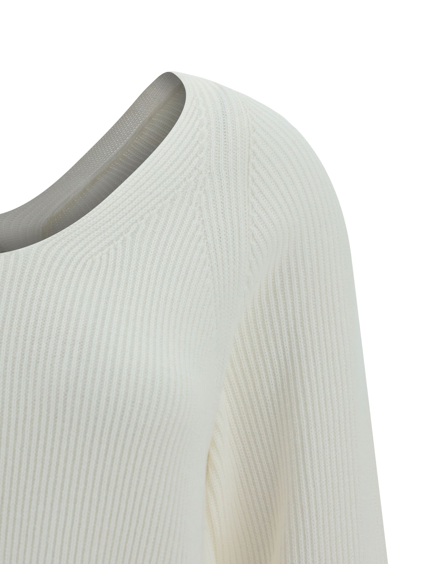 Fabiana Filippi V-neck Sweater In Bianco