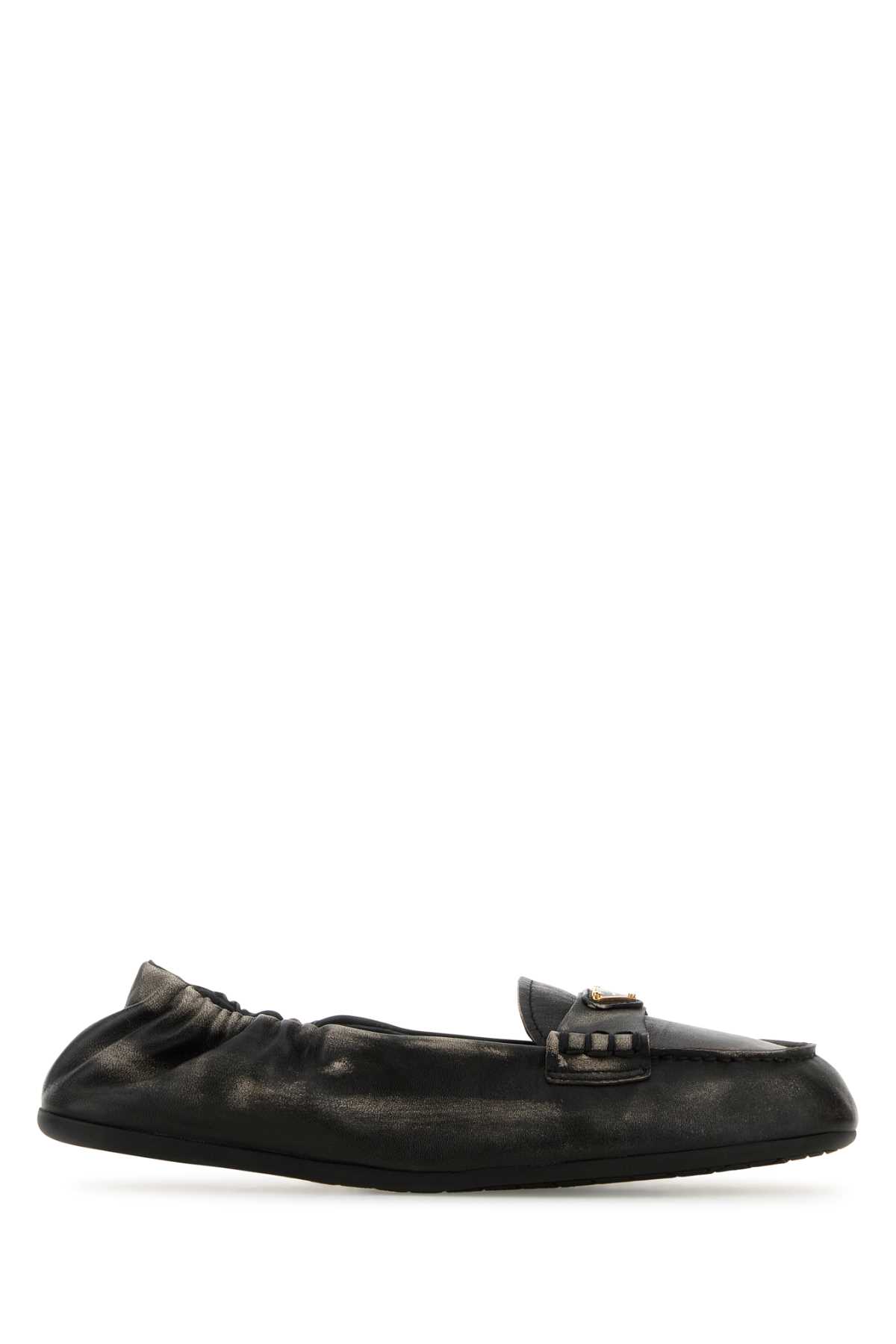 Black Nappa Leather Loafers