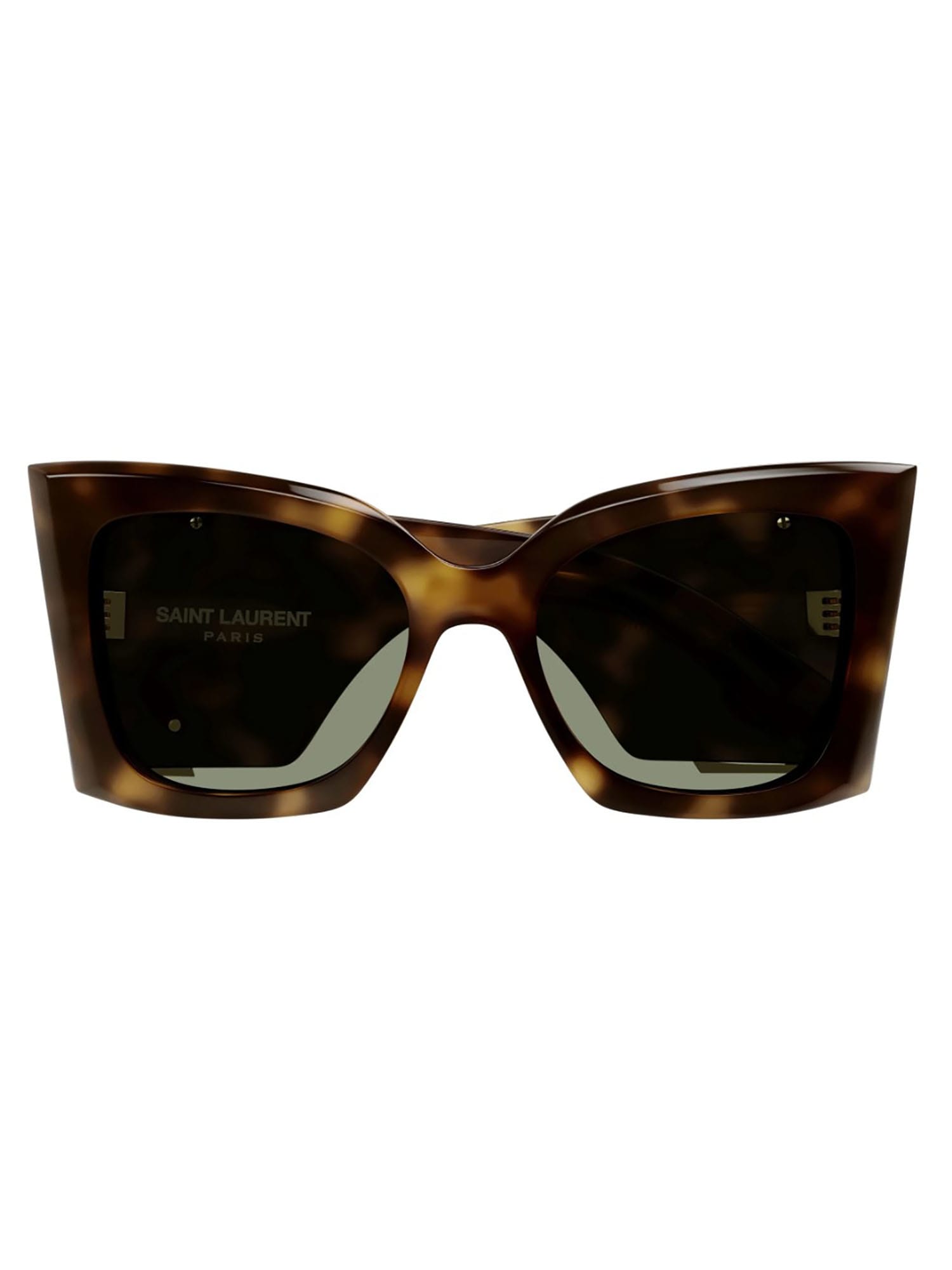 Saint Laurent Sl M119 Oversized Cat-eye Sunglasses In Havana Havana Green