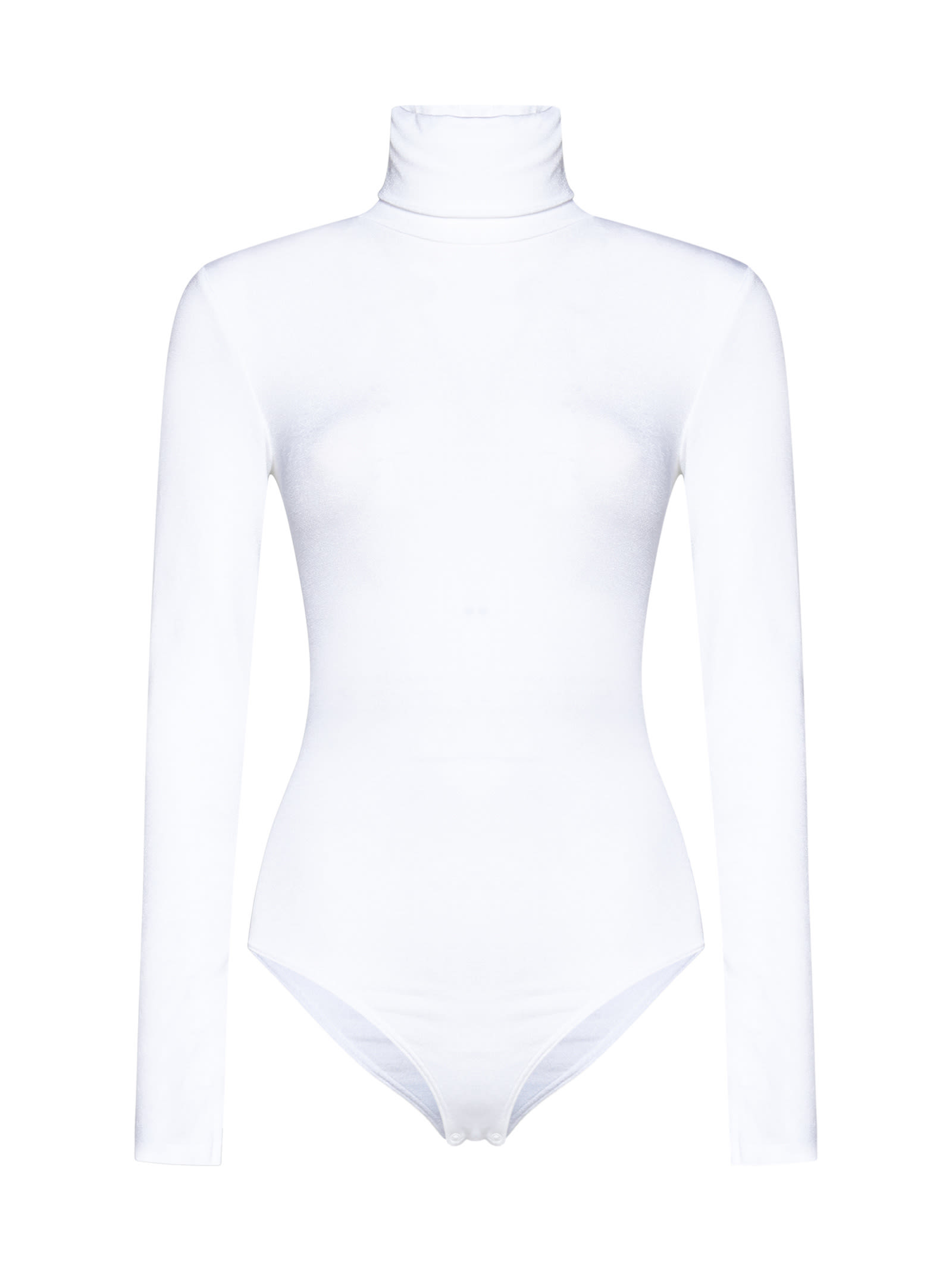 WOLFORD Colorado String-Body Turtleneck White Bodysuit L116704