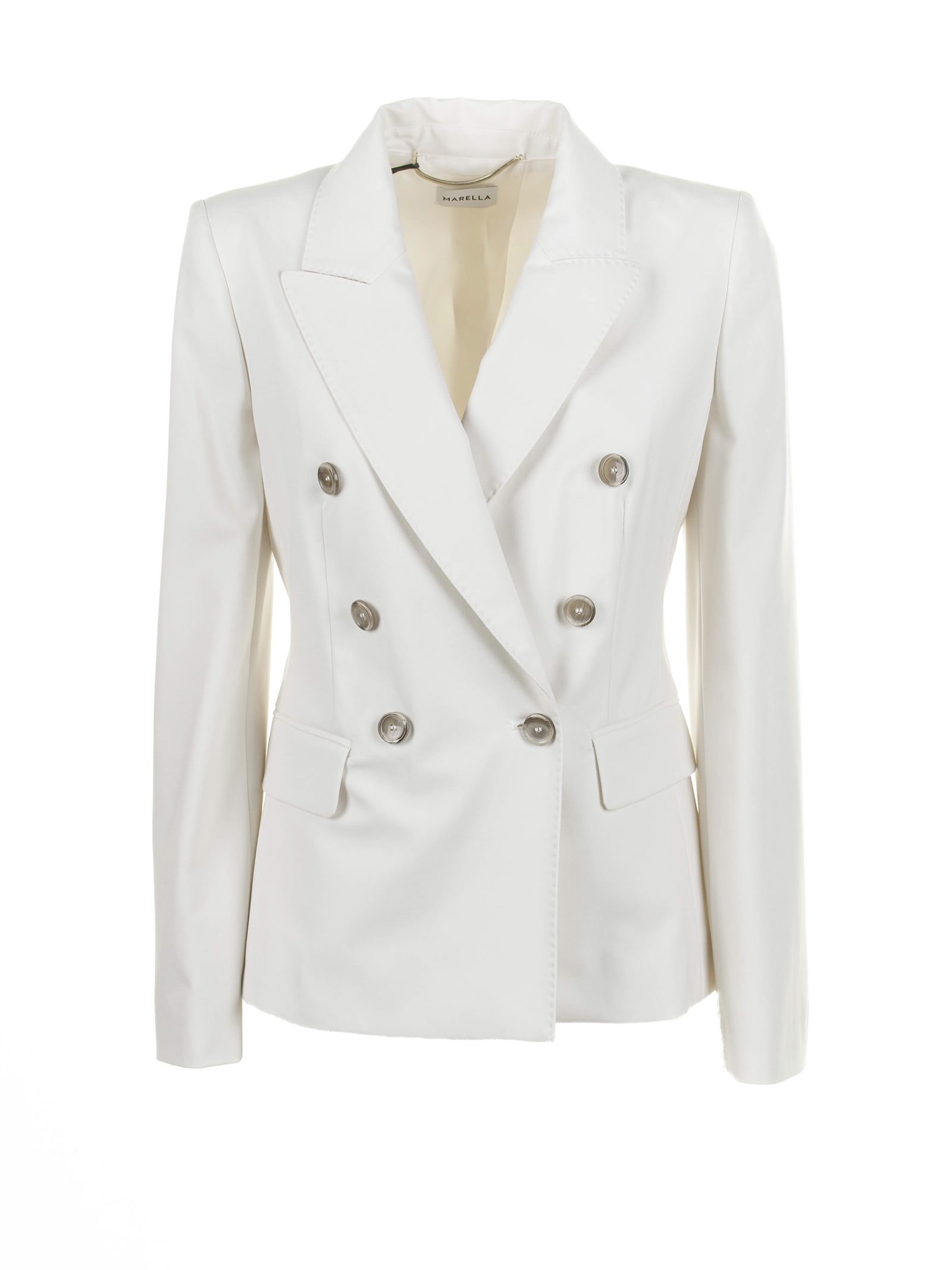Womens Double-breasted Chalk Jacket