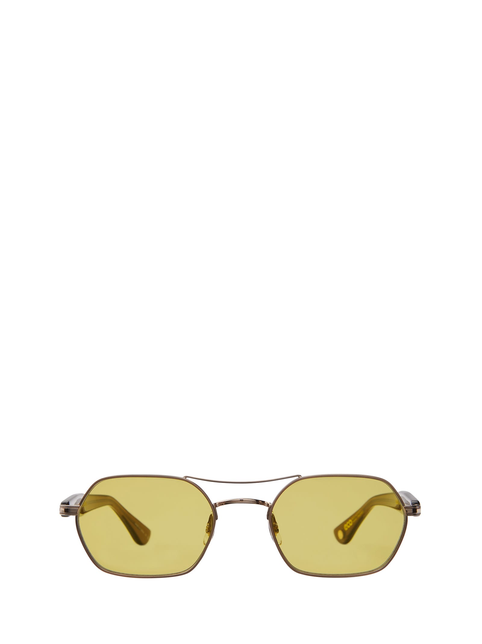 Shop Garrett Leight Goldie Sun Gold - Antique Gold - Bio Cola Sunglasses