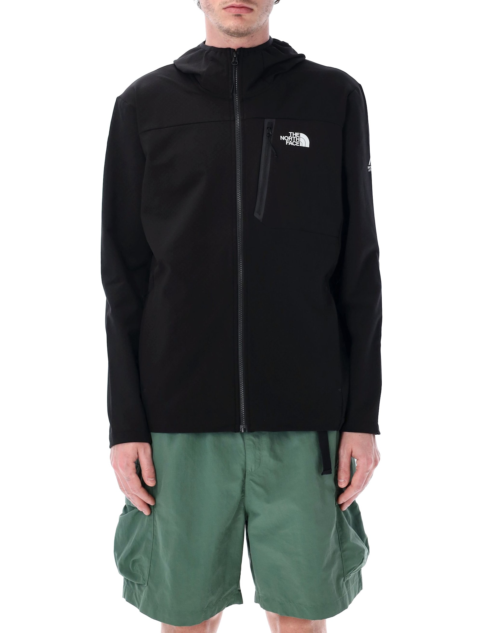 The North Face Mountain Athletics Softshell Hooded Jacket In Black