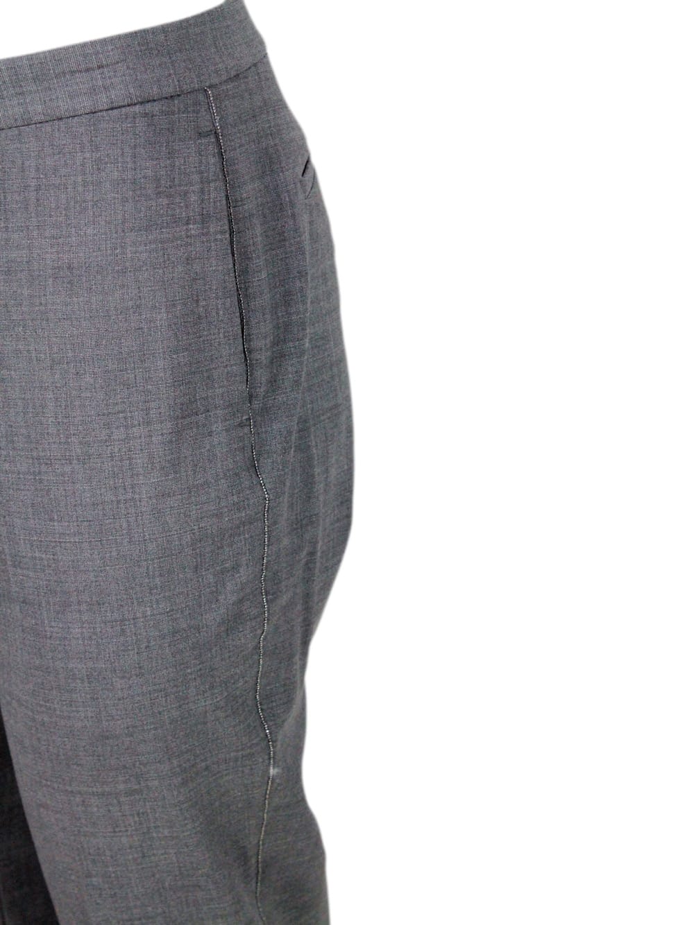 Fabiana Filippi Wool Blend Pants In Gray