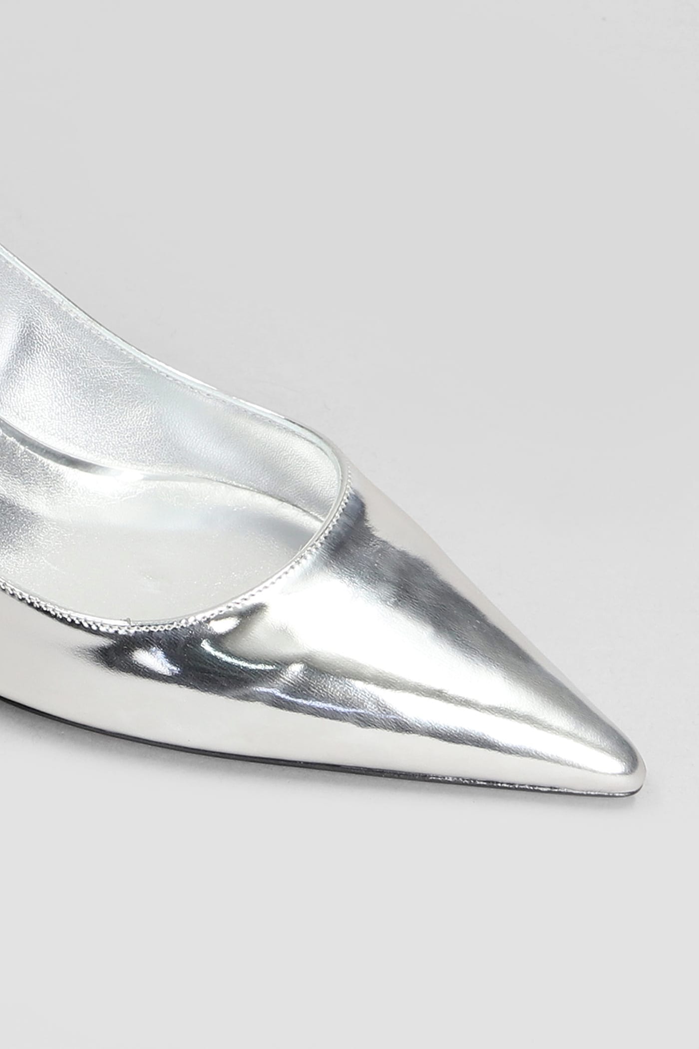 Shop Stuart Weitzman Stuart Kitten Pumps In Silver Patent Leather