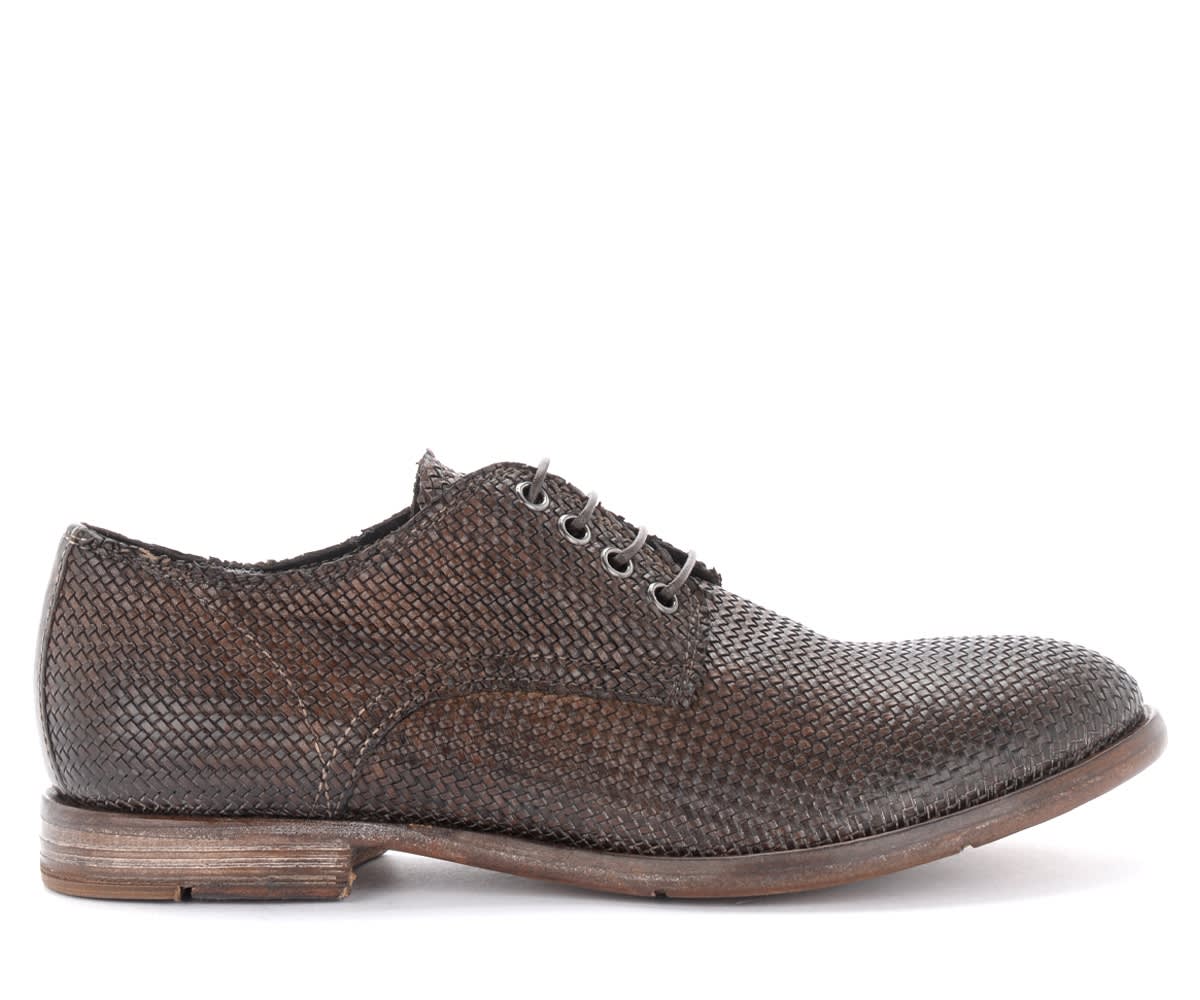Moma Sombrero Lace-up In Brown Leather