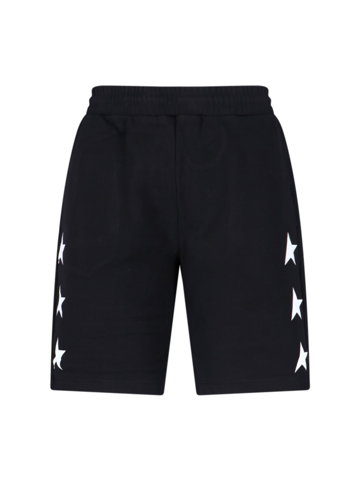 Shop Golden Goose Star Shorts In Black/white