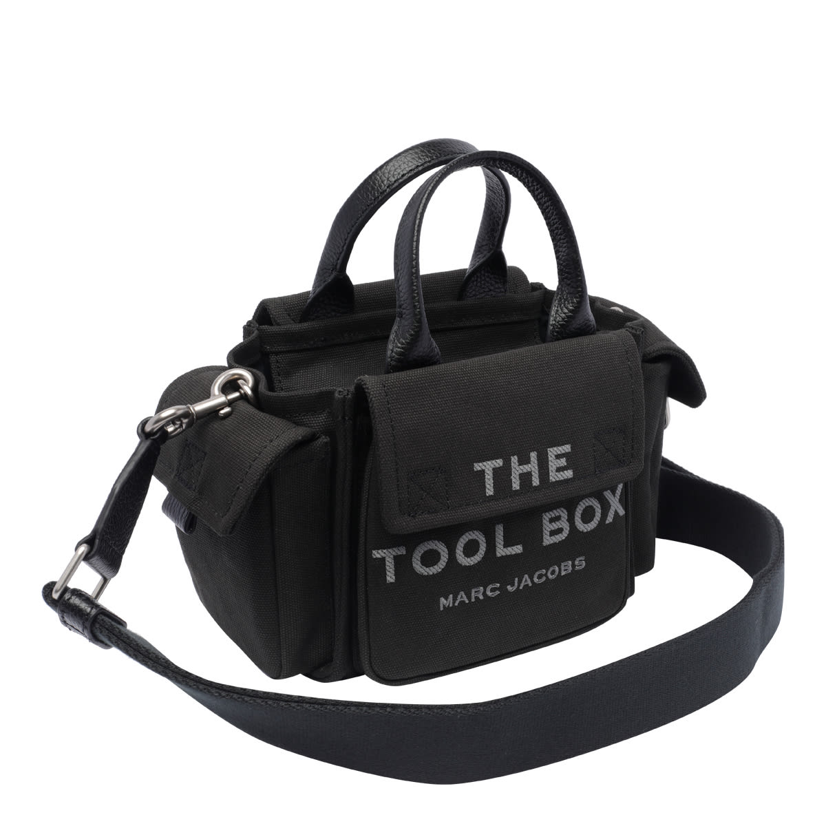 Marc Jacobs Compact Crossbody Tote With Bold Logo In Black
