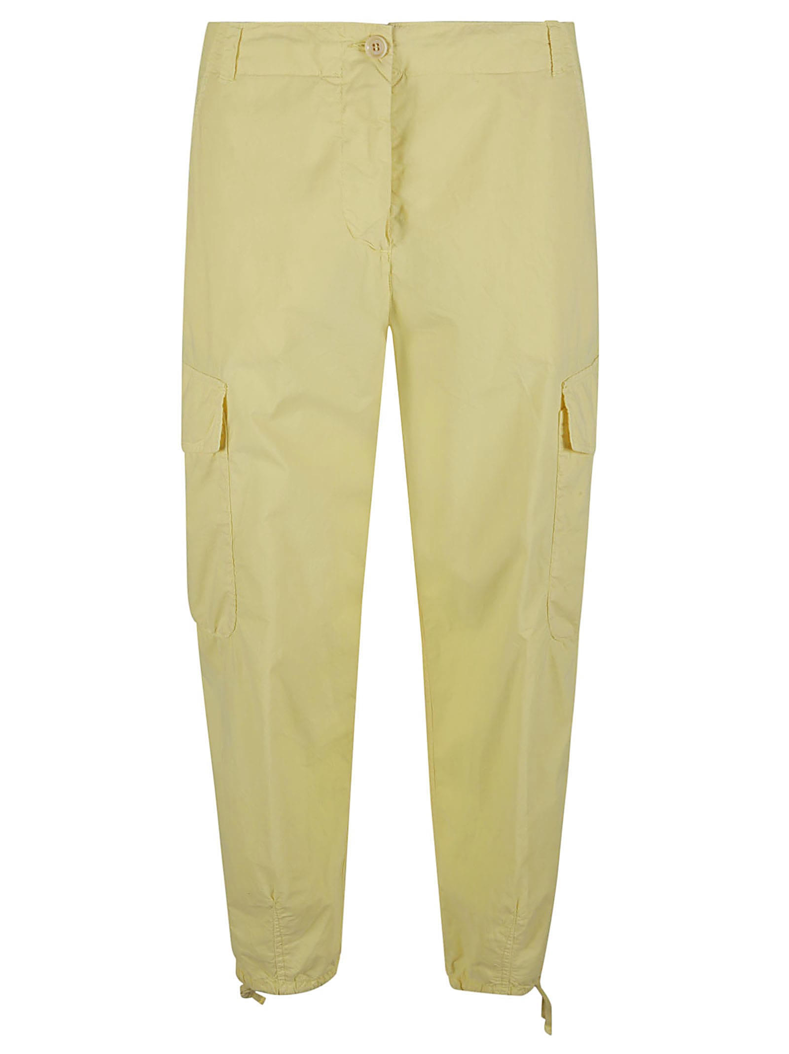 Shop Aspesi Cargo Buttoned Trousers In Yellow