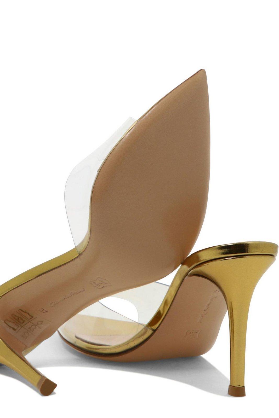 Shop Gianvito Rossi Elle Heeled Sandals In Oro