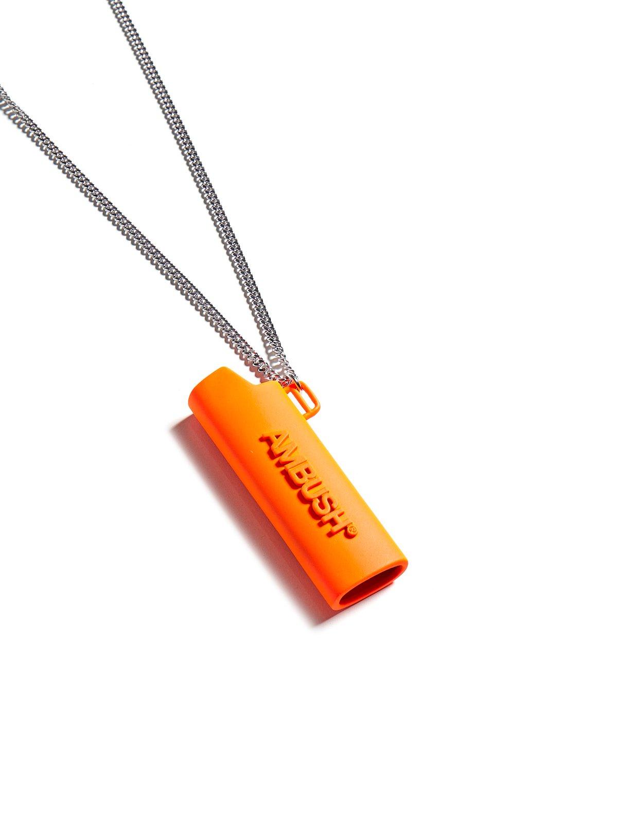 Shop Ambush Logo Lighter Case Necklace In Coral
