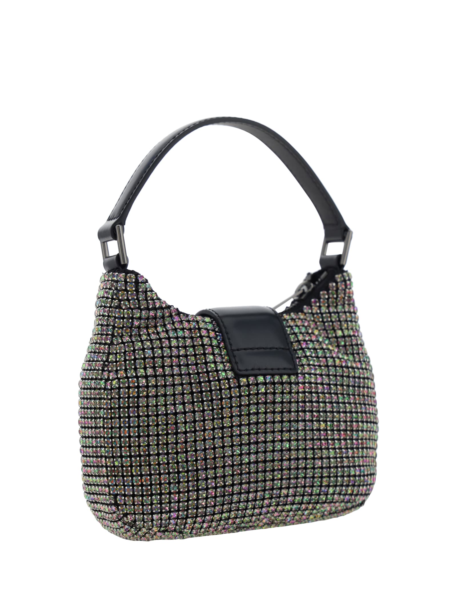 Shop Self-portrait Crescent Handbag In Multi