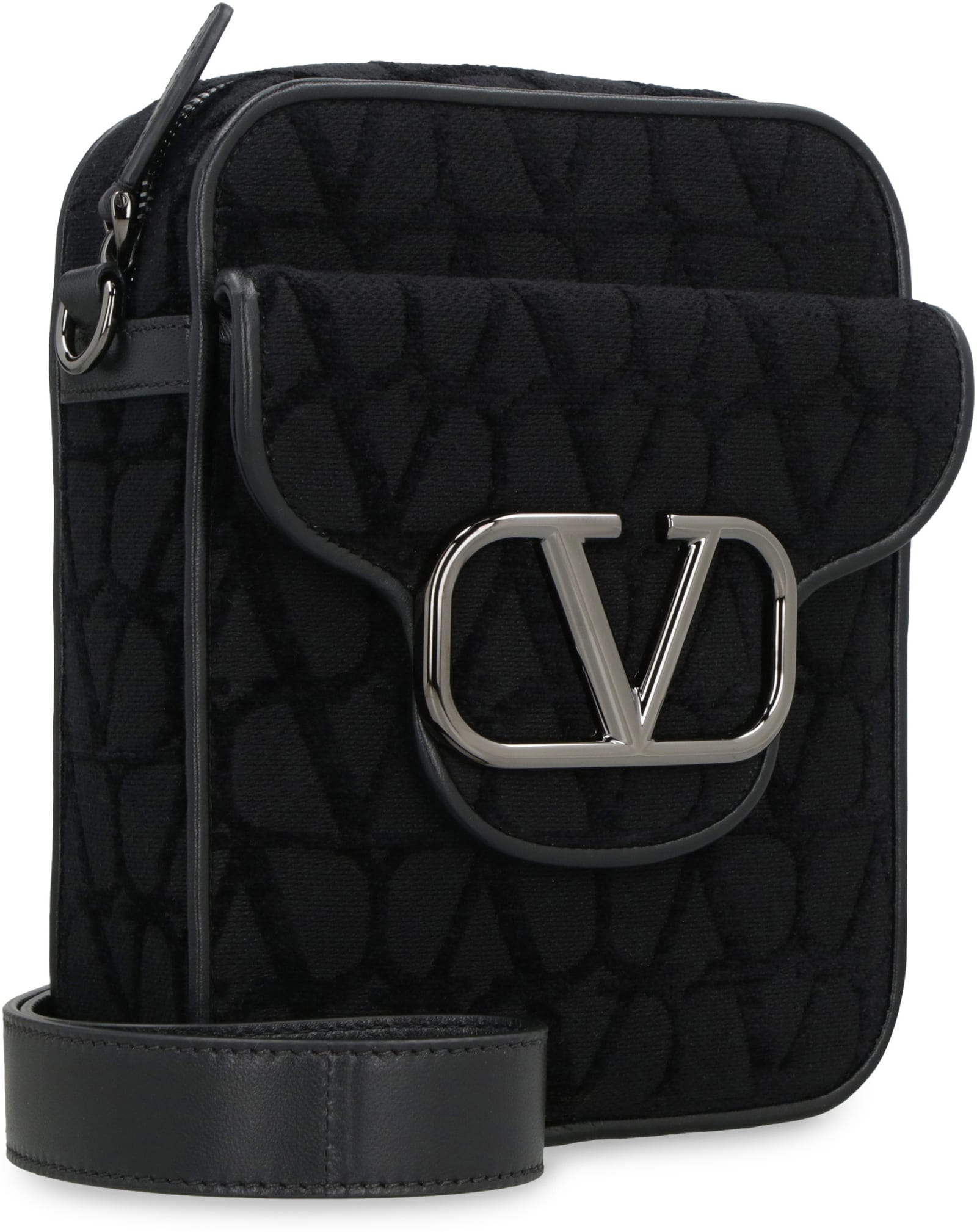 Shop Valentino Garavani - Locò Crossbody Bag In Black