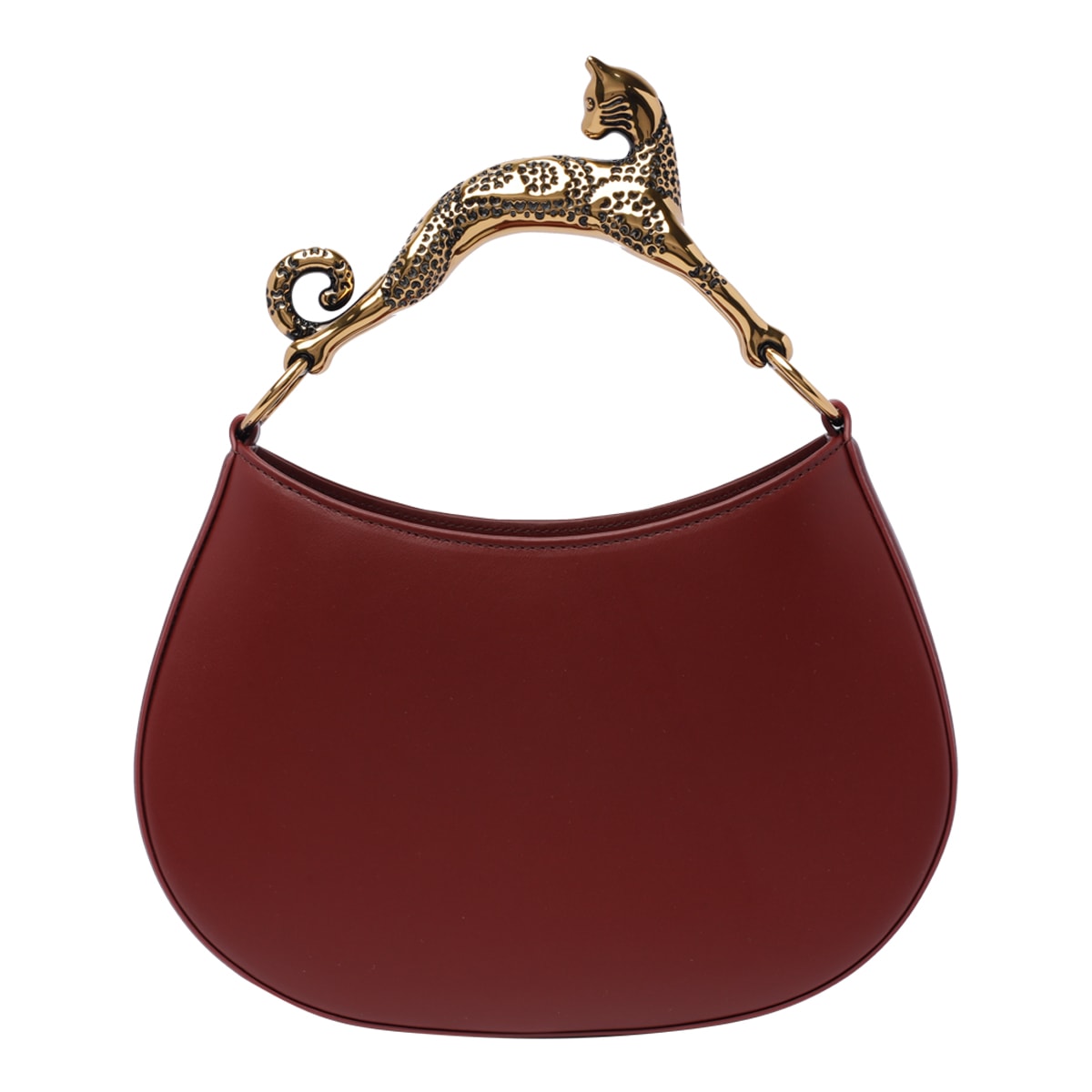 Shop Lanvin Cat Hobo Bag In Red