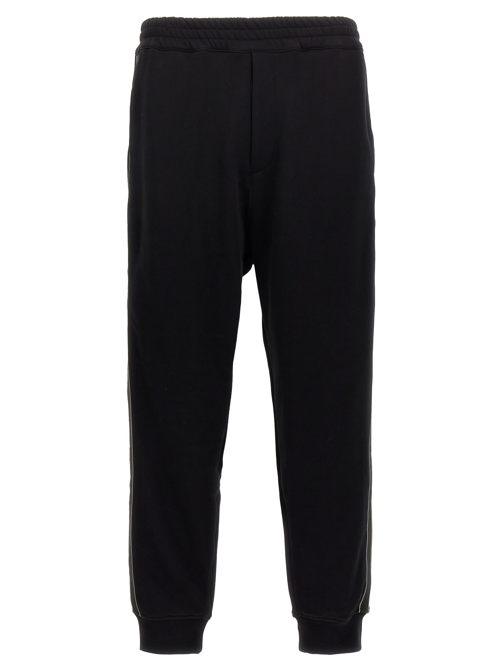 Shop Alexander Mcqueen Side Band Joggers In Black