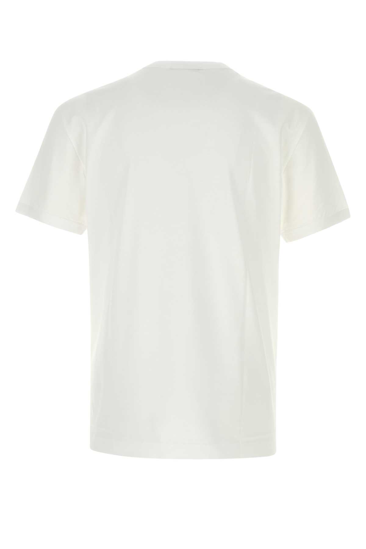 Shop Dolce & Gabbana White Cotton T-shirt In Biancoottico
