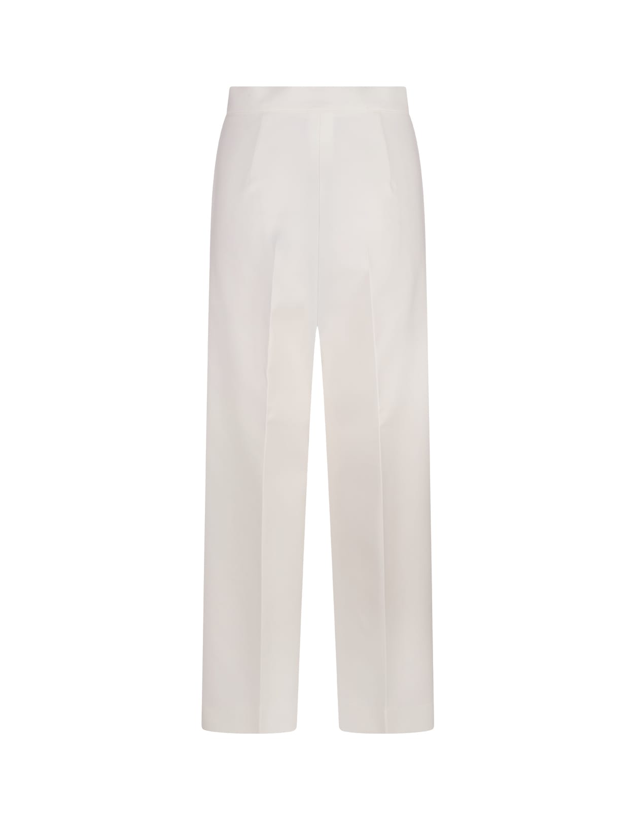 Shop Max Mara White Verbano Trousers