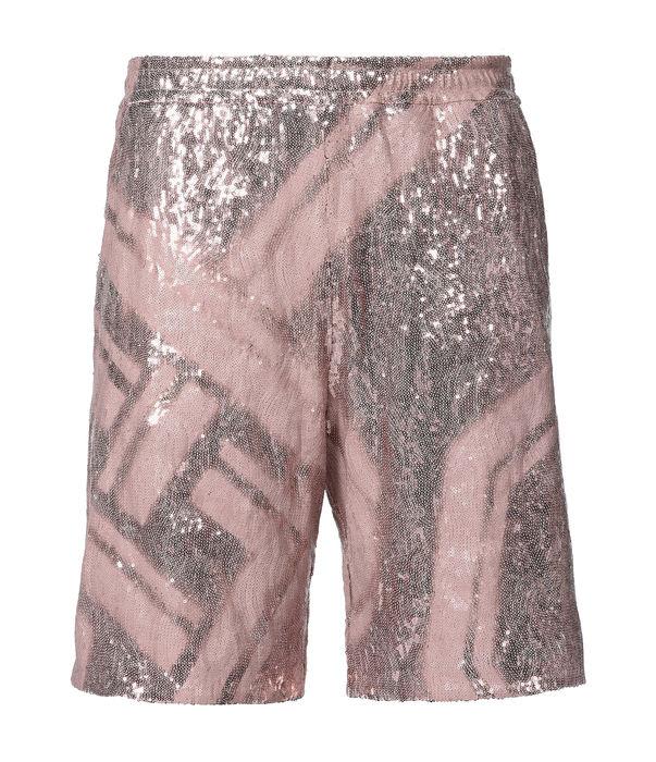 Koché Pink Sequins Shorts