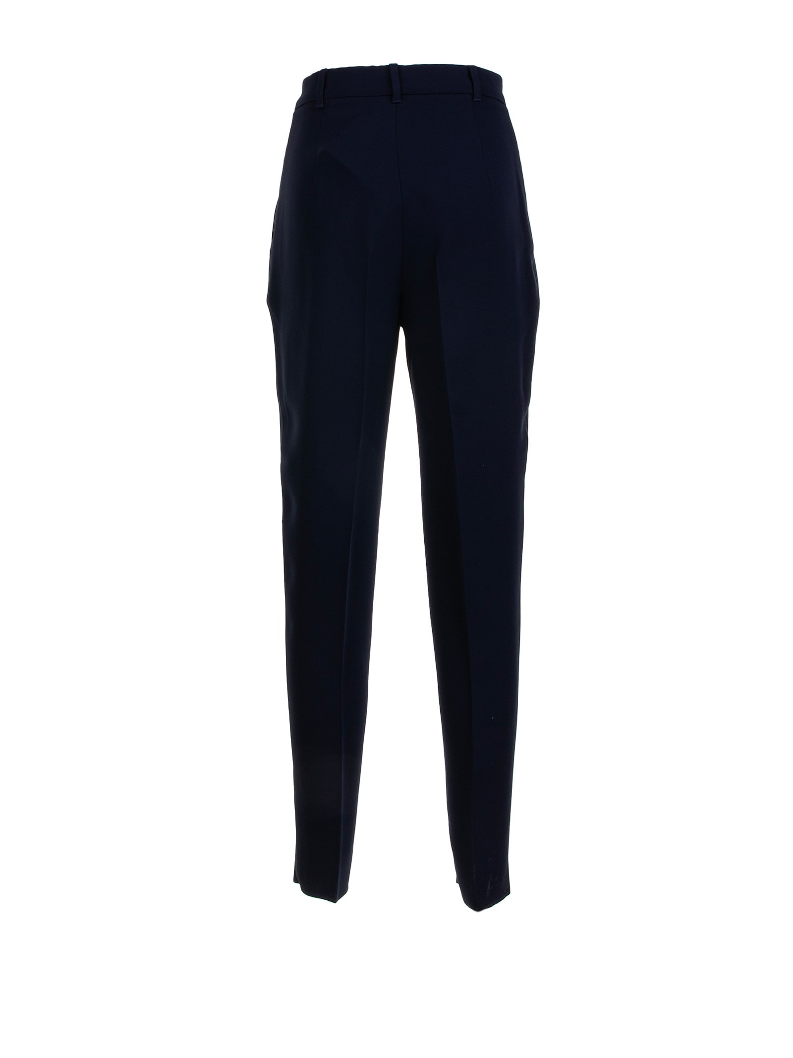 Max Mara Studio Studio Navy Trousers In Blu