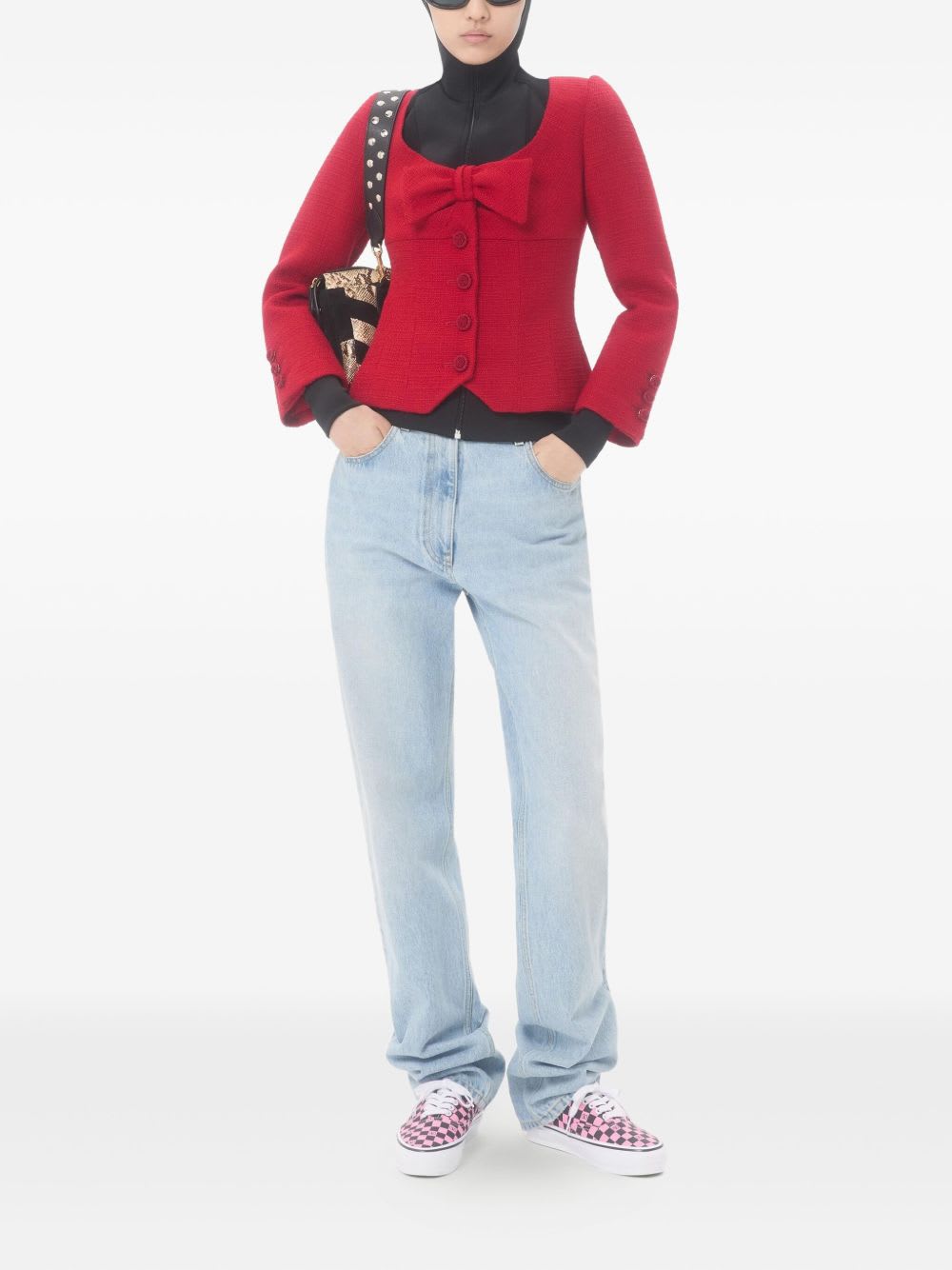 Valentino Wool Tweed Jacket In Red