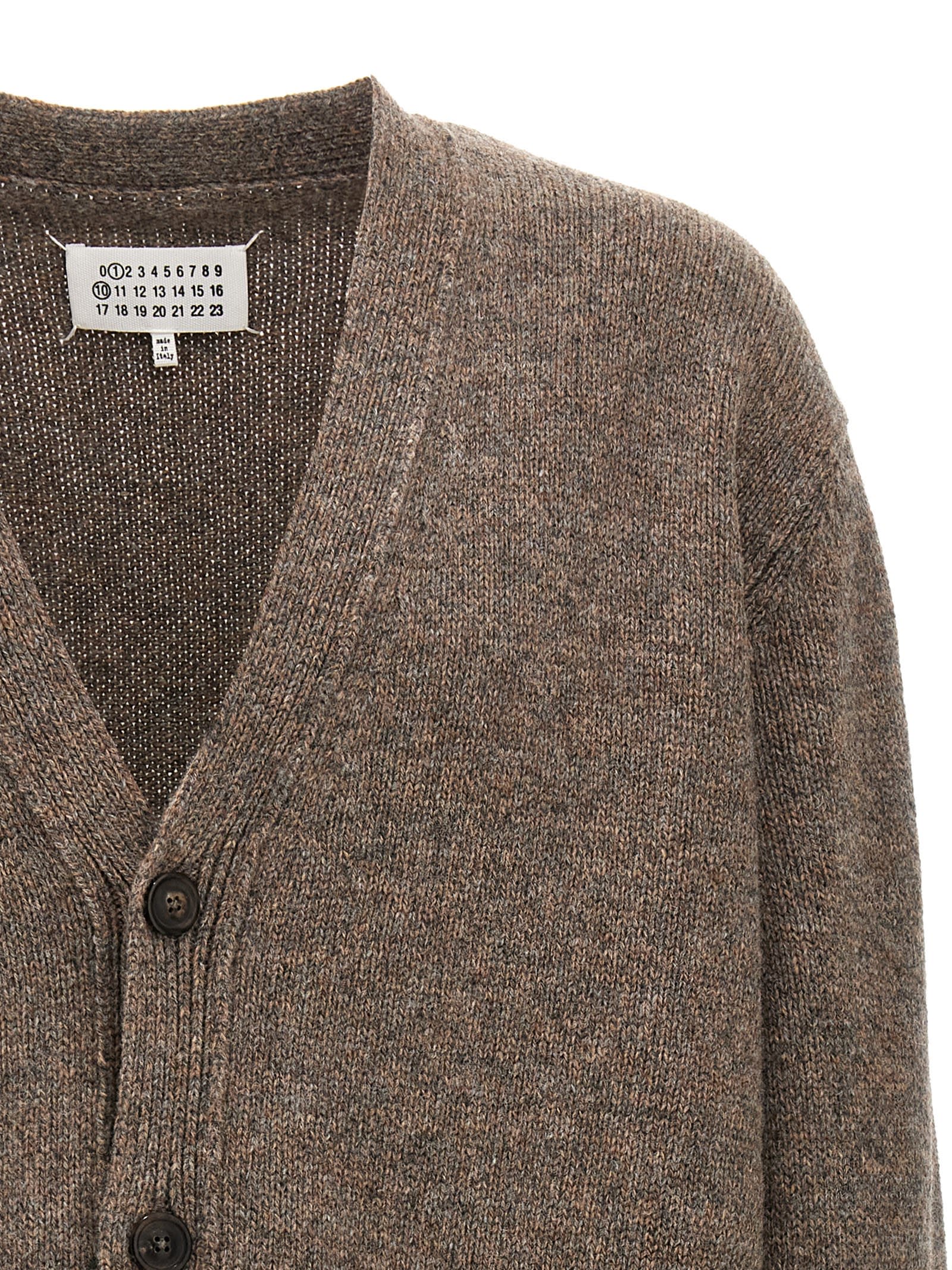 Shop Maison Margiela Wool Cardigan