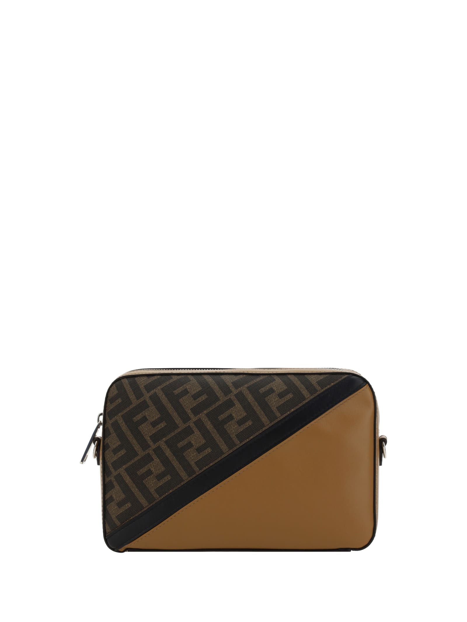 Shop Fendi Camera Shoulder Bag In Marrone