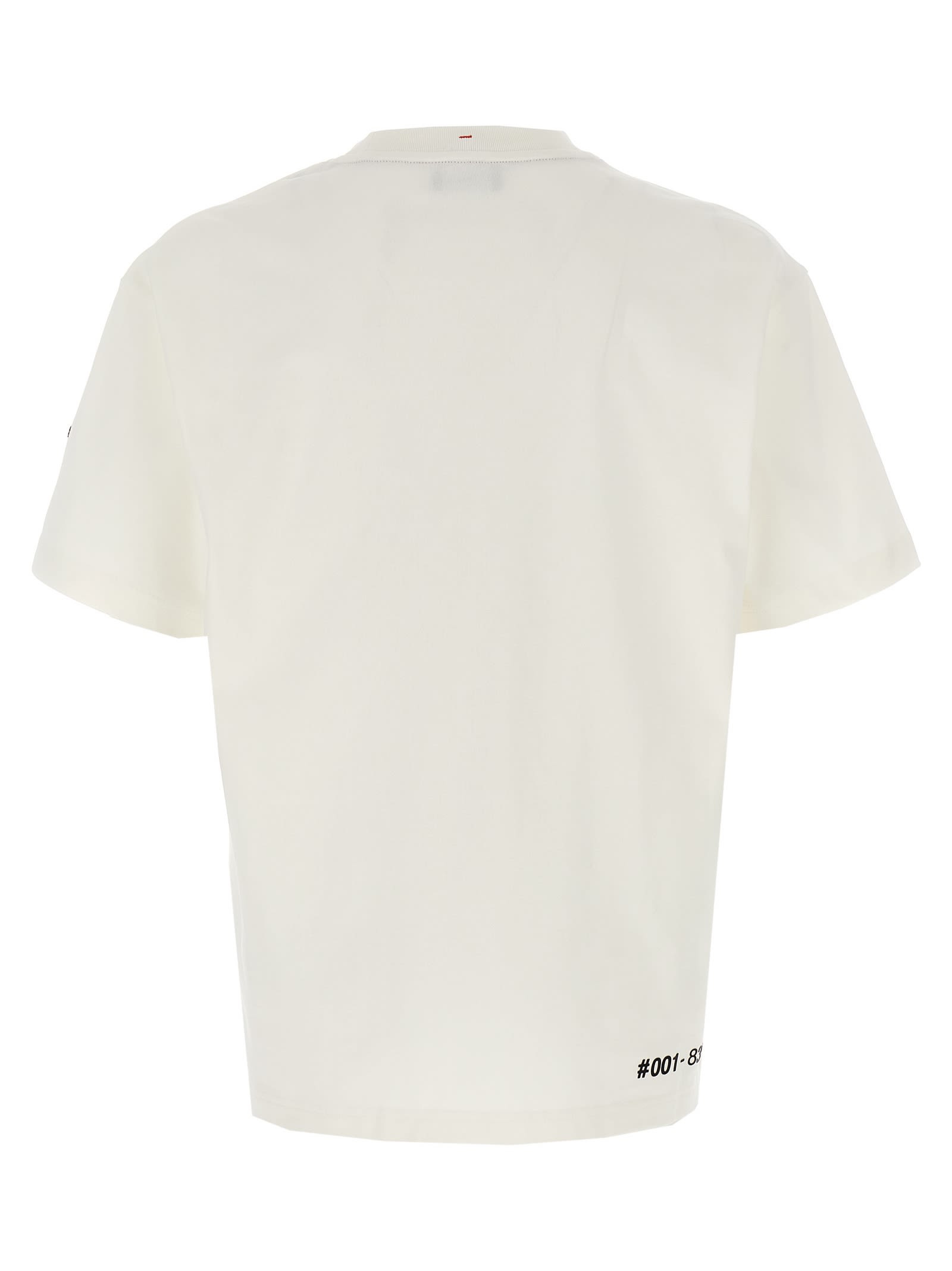 Shop Moncler Logo Print T-shirt In White