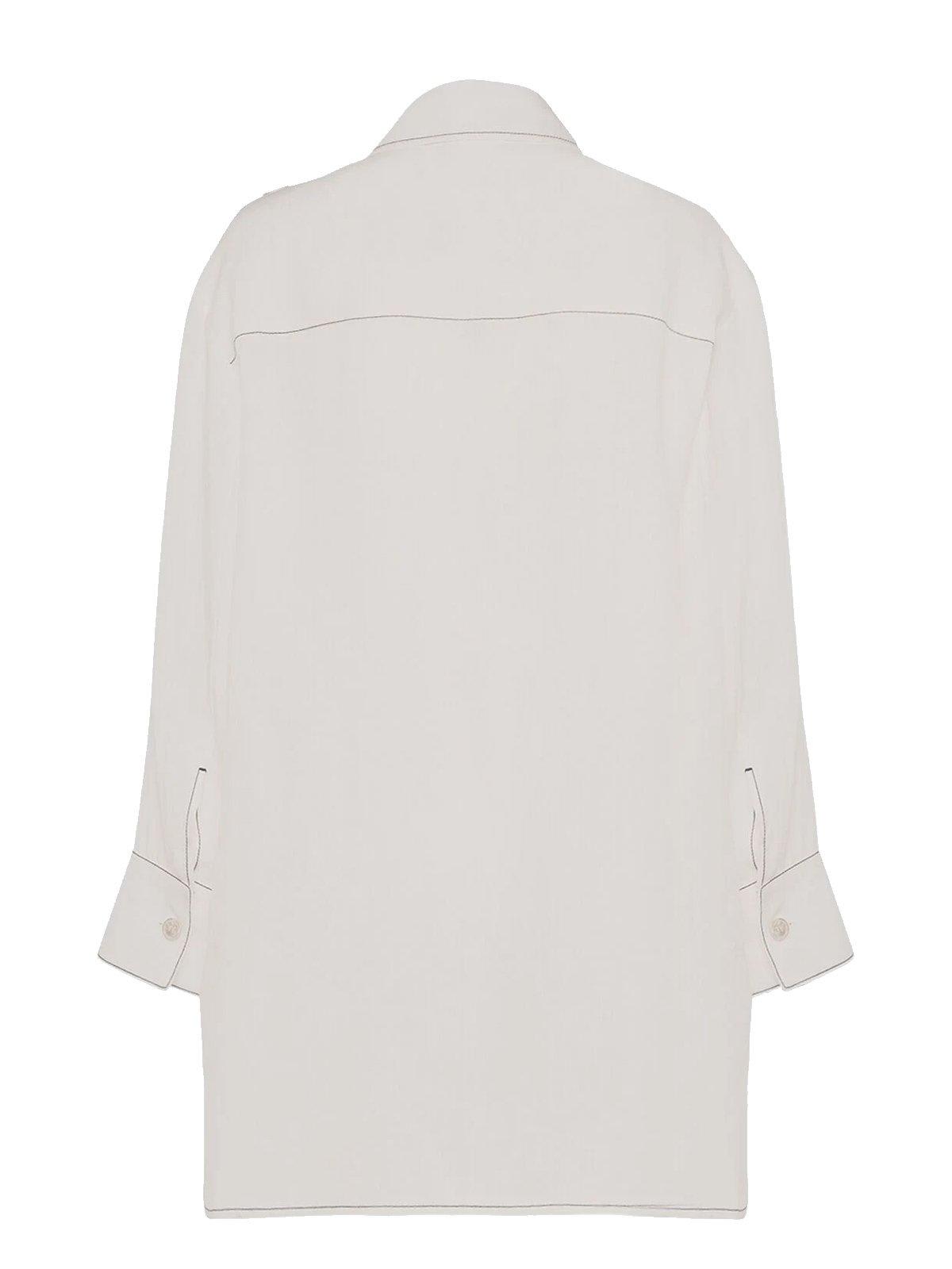 Shop 's Max Mara Buttoned Long-sleeved Top S Max Mara In White
