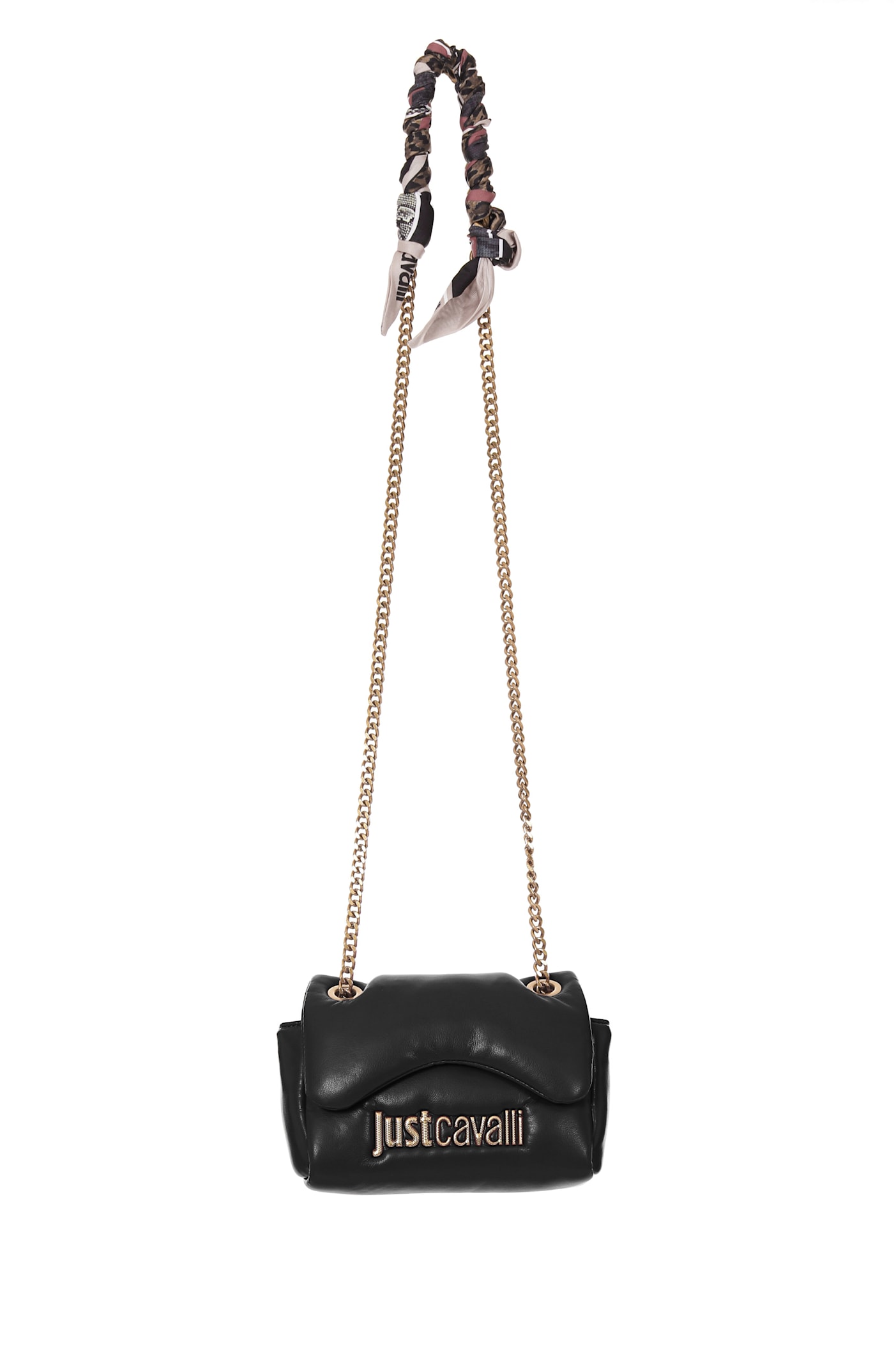 Just Cavalli Quilted Chain Mini Bag In Black