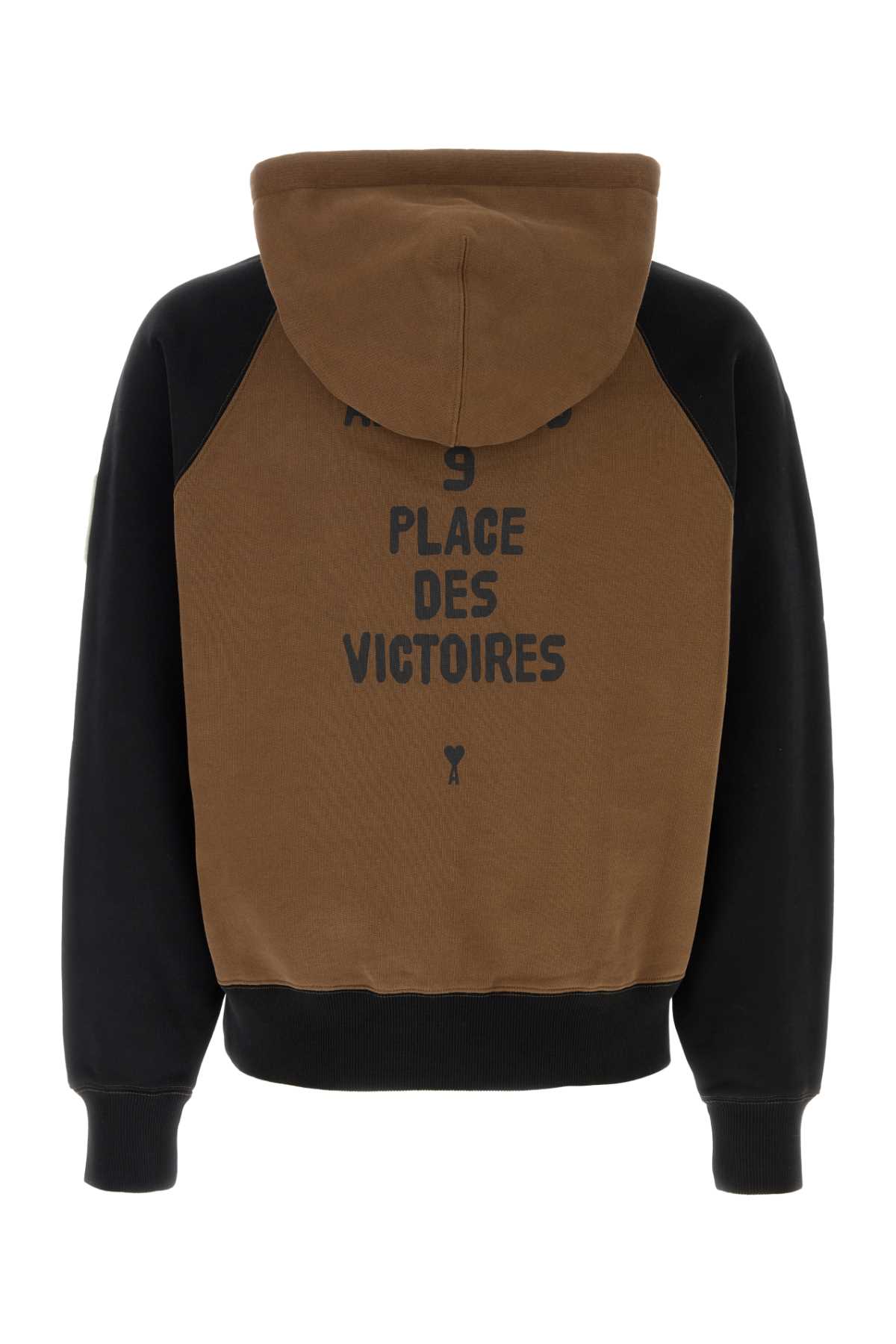 Ami Alexandre Mattiussi Ami Brown Cotton Sweatshirt In Brown