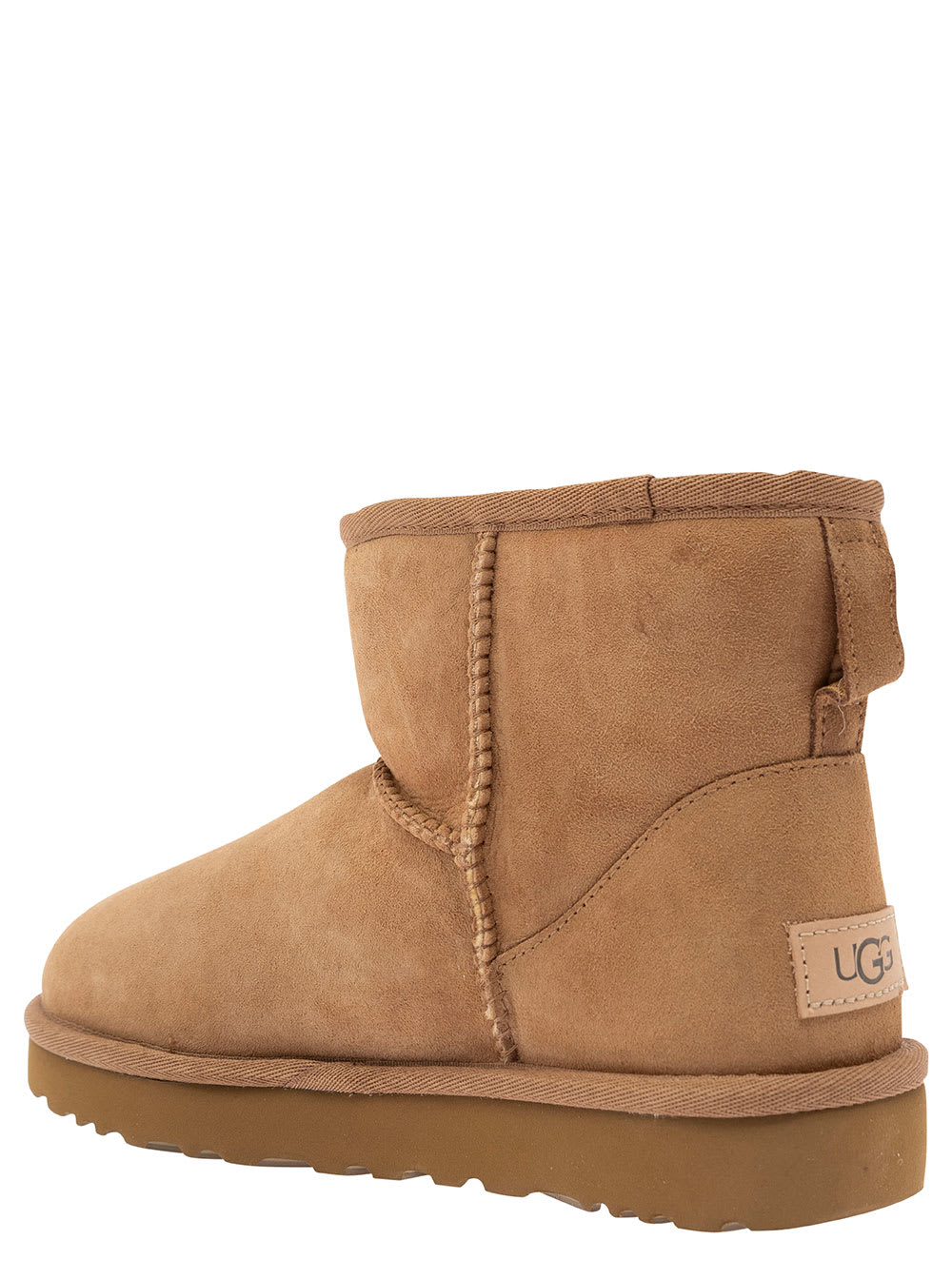 Ugg Mini Classic Ii Beige Pull-on Boots In Suede Woman In Neutral