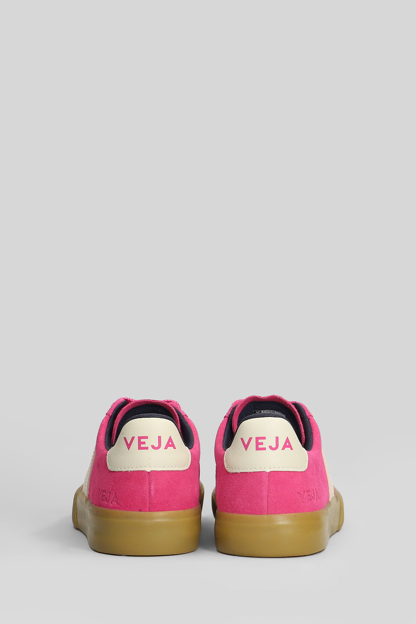 Veja Campo Sneakers In Fuxia Suede In Multi