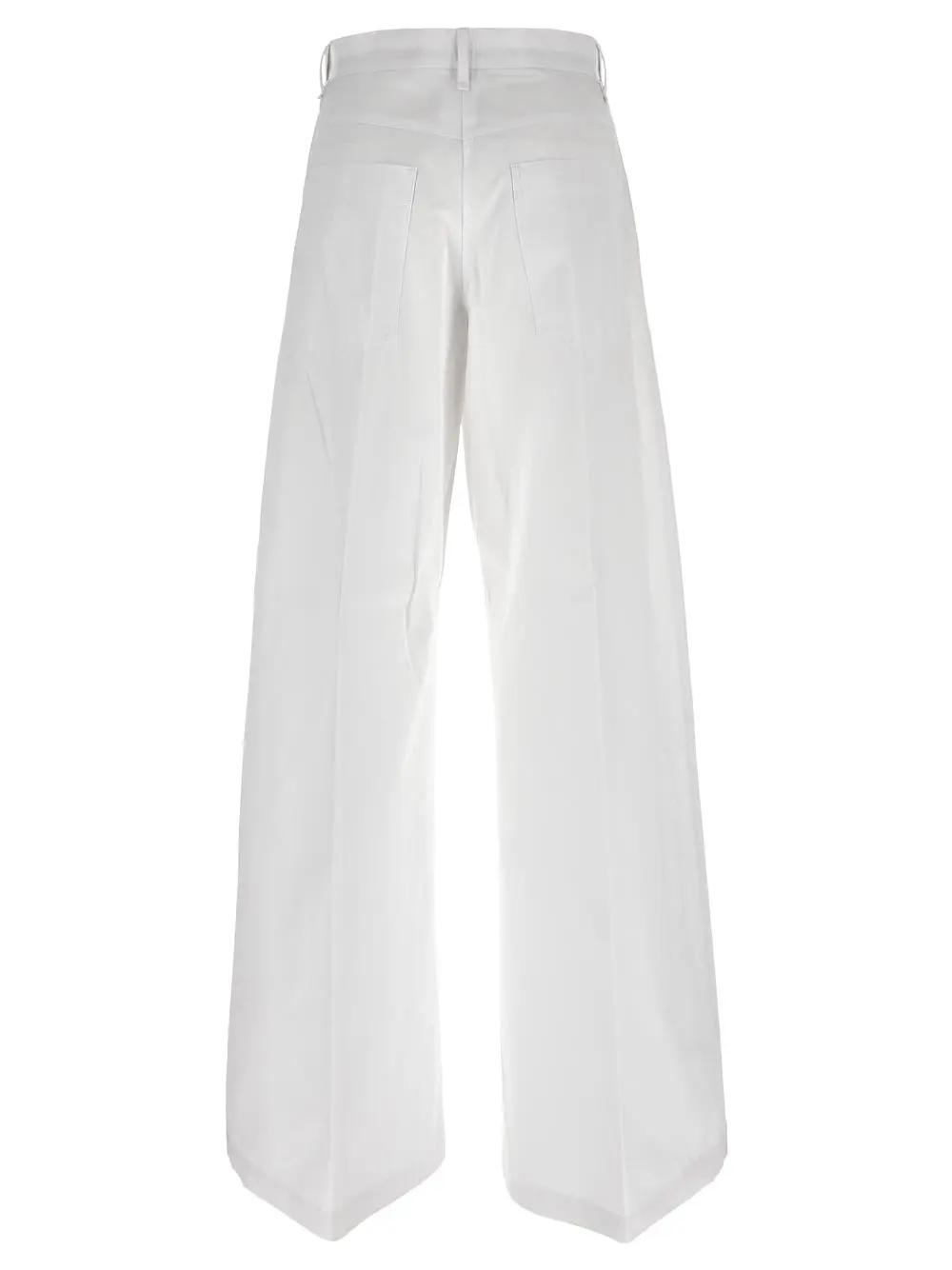 Shop Sportmax Gebe Trousers In Optical White