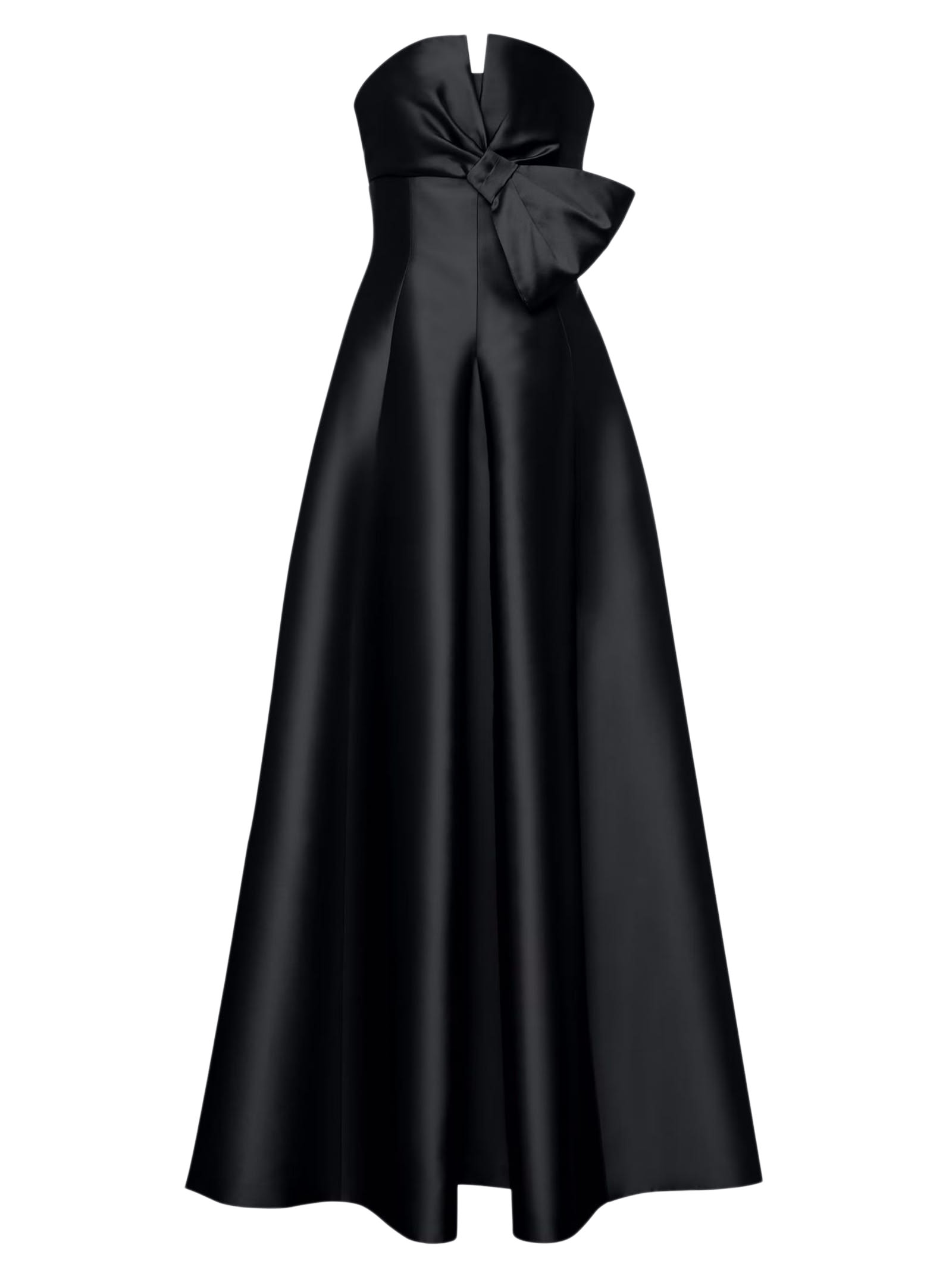 Alberta Ferretti Black Mikado Bustier Dress