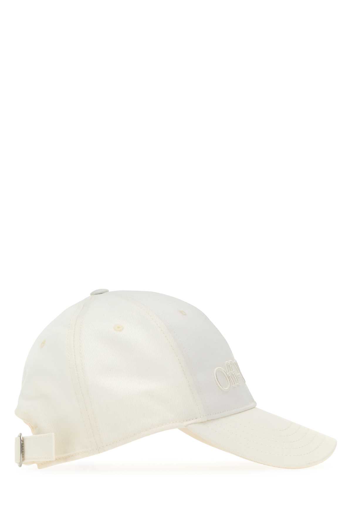 OFF-WHITE WHITE COTTON BASEBALL CAP