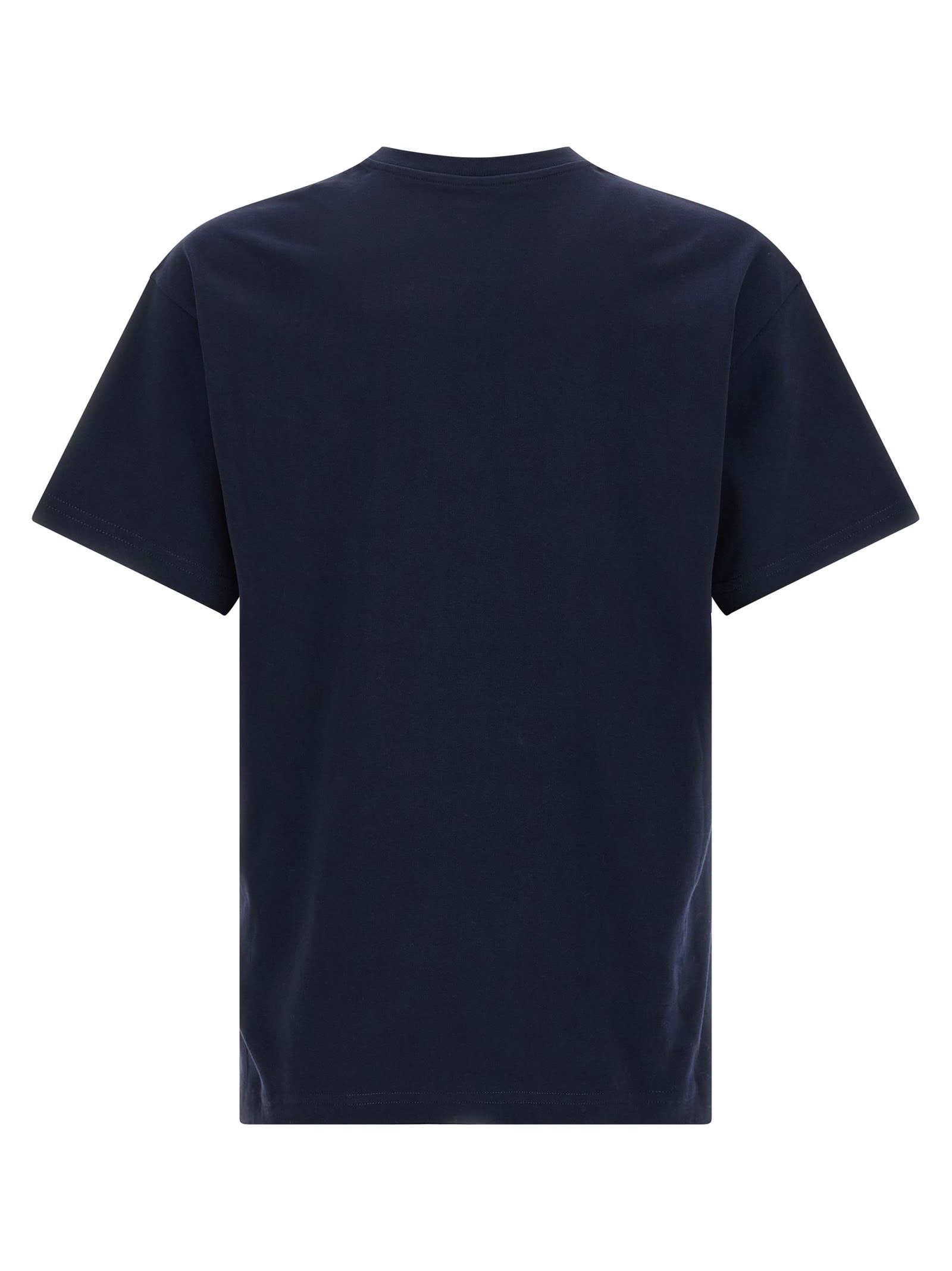 Givenchy Relaxed Fit Black Cotton T-shirt With Bold Logo Print In Blue