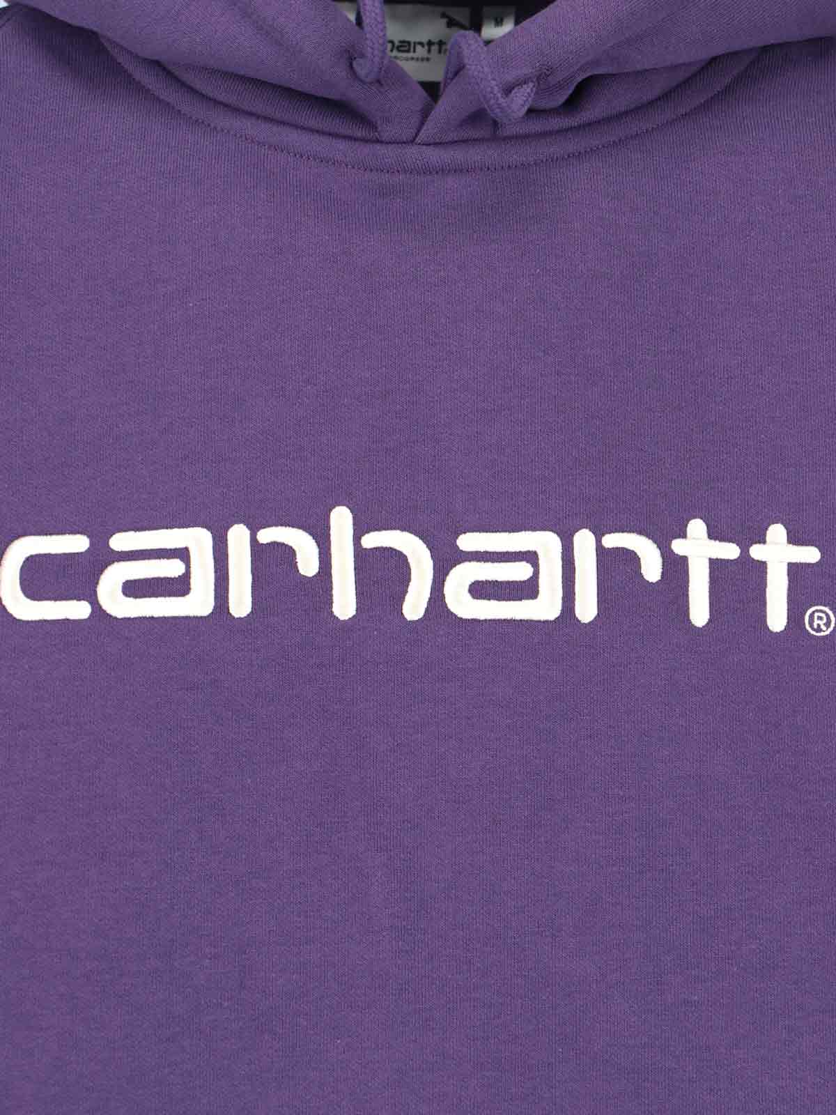 Carhartt Hooded Sweatshirt Featuring Kangaroo Pocket In Purple