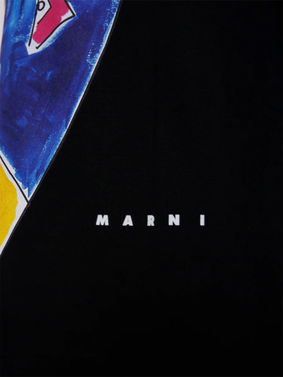 Marni T-shirt With Logo In Black