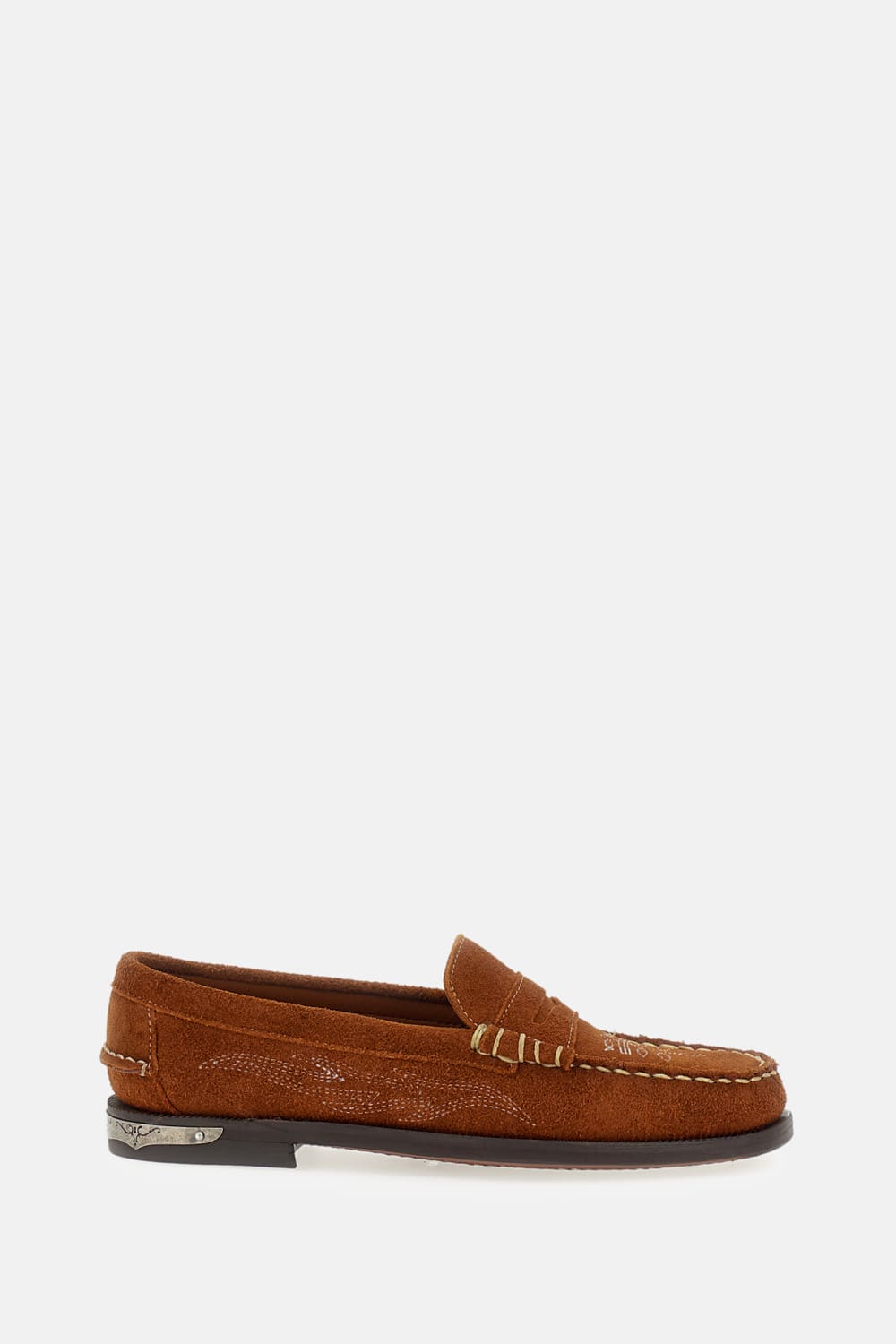 Sebago Decorative-stitching Loafers In Brown
