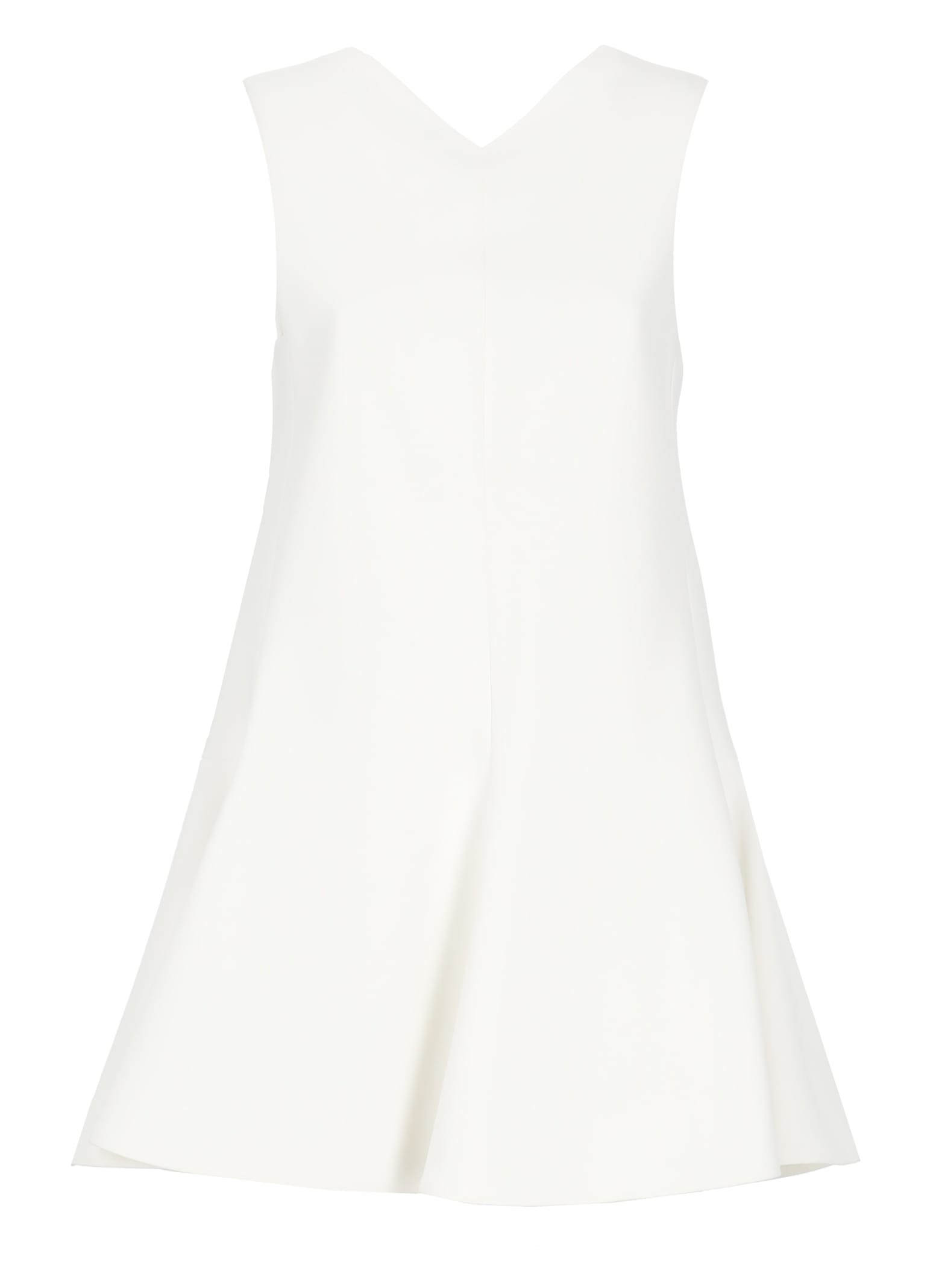 Khaite Mel V-neck Low-back Mini Dress