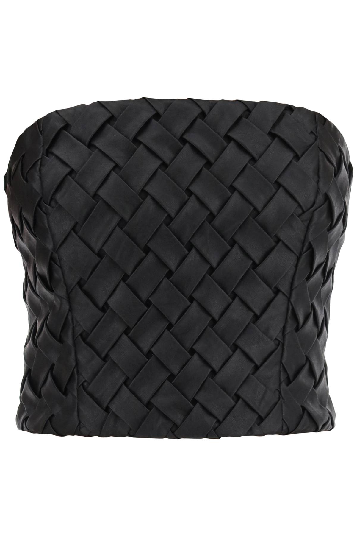 Shop Rotate Birger Christensen Braided Corset Top In Black (black)