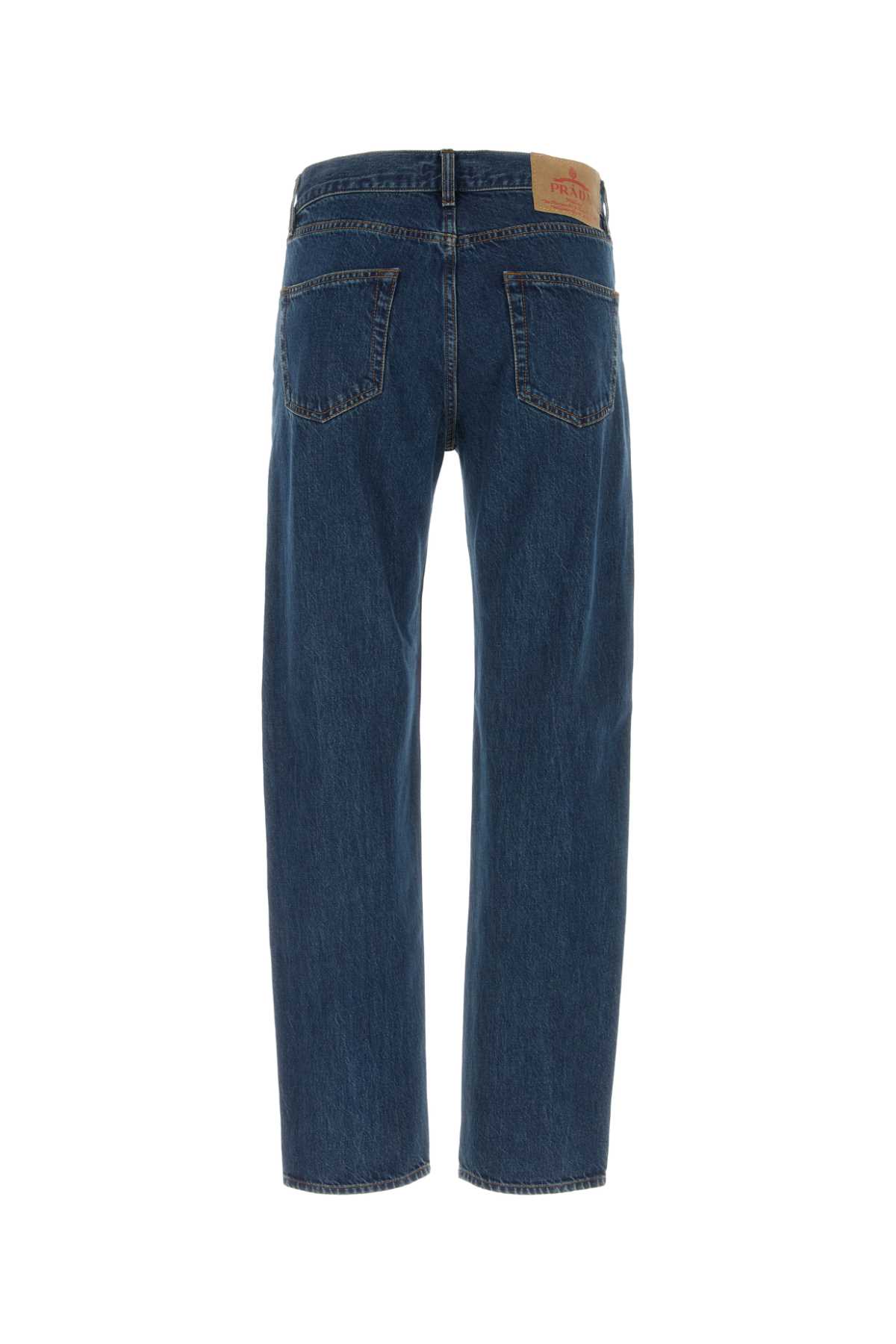 Shop Prada Denim Jeans In Bleu