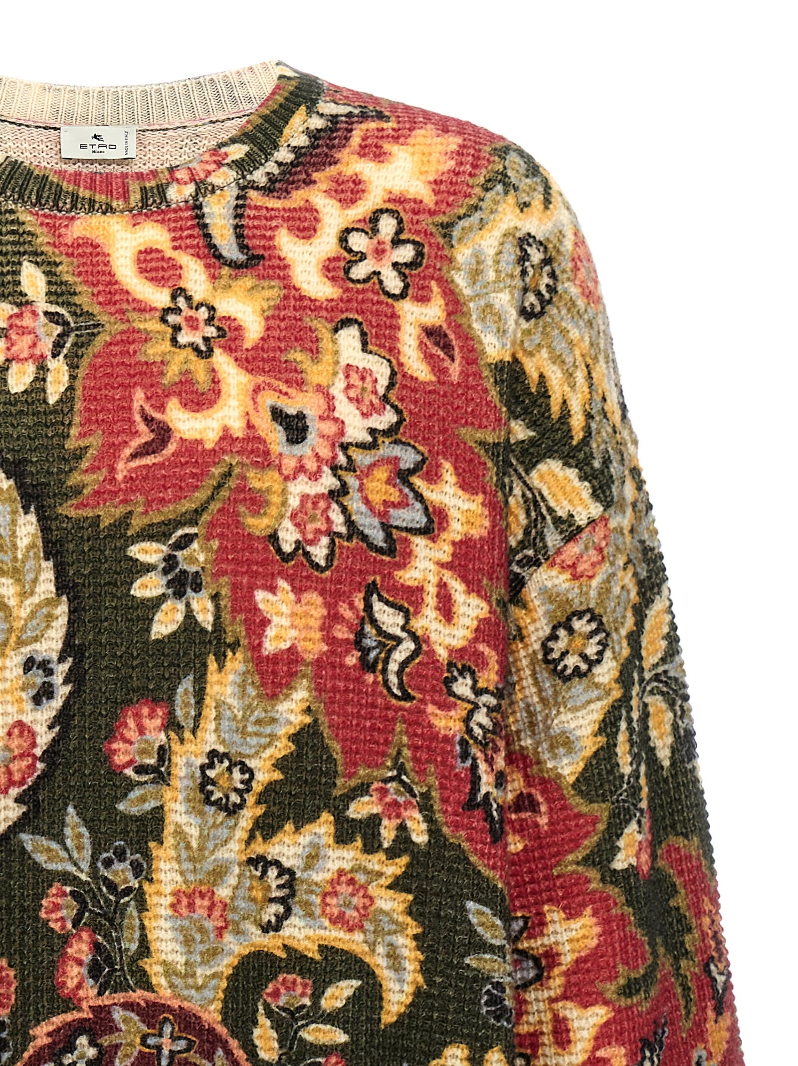 Shop Etro Paisley Sweater In Multicolor