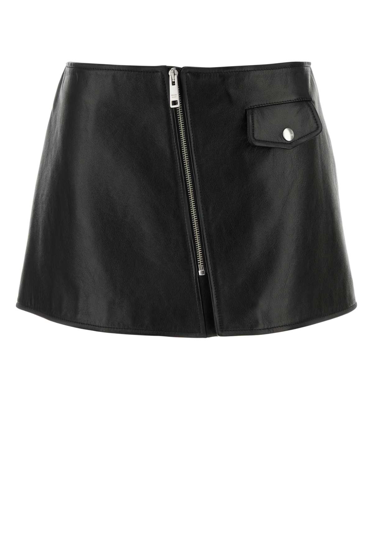 Black Leather Mini Skirt