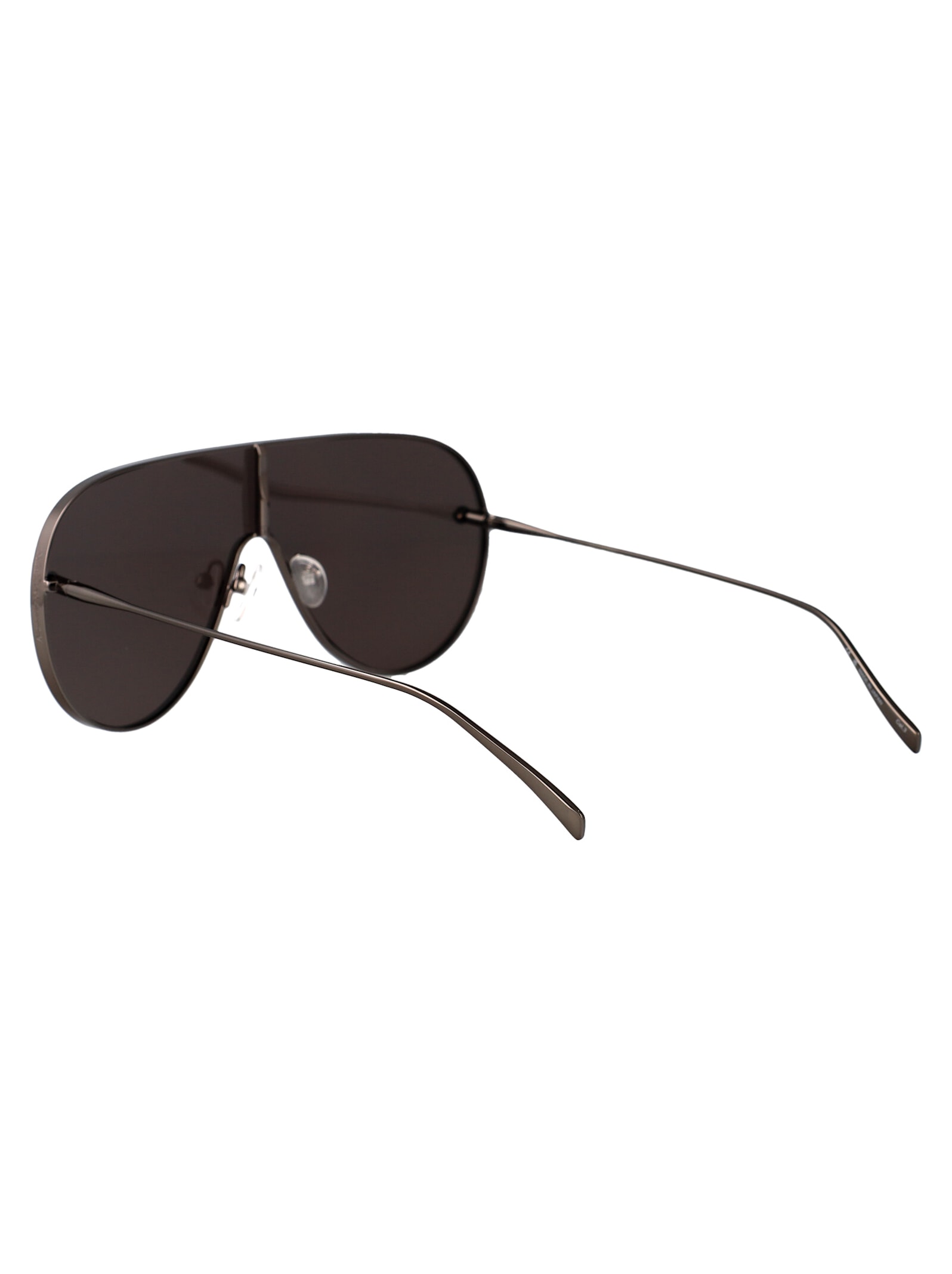 Alexander Mcqueen Am0481s Sunglasses In Ruthenium-ruthenium-grey