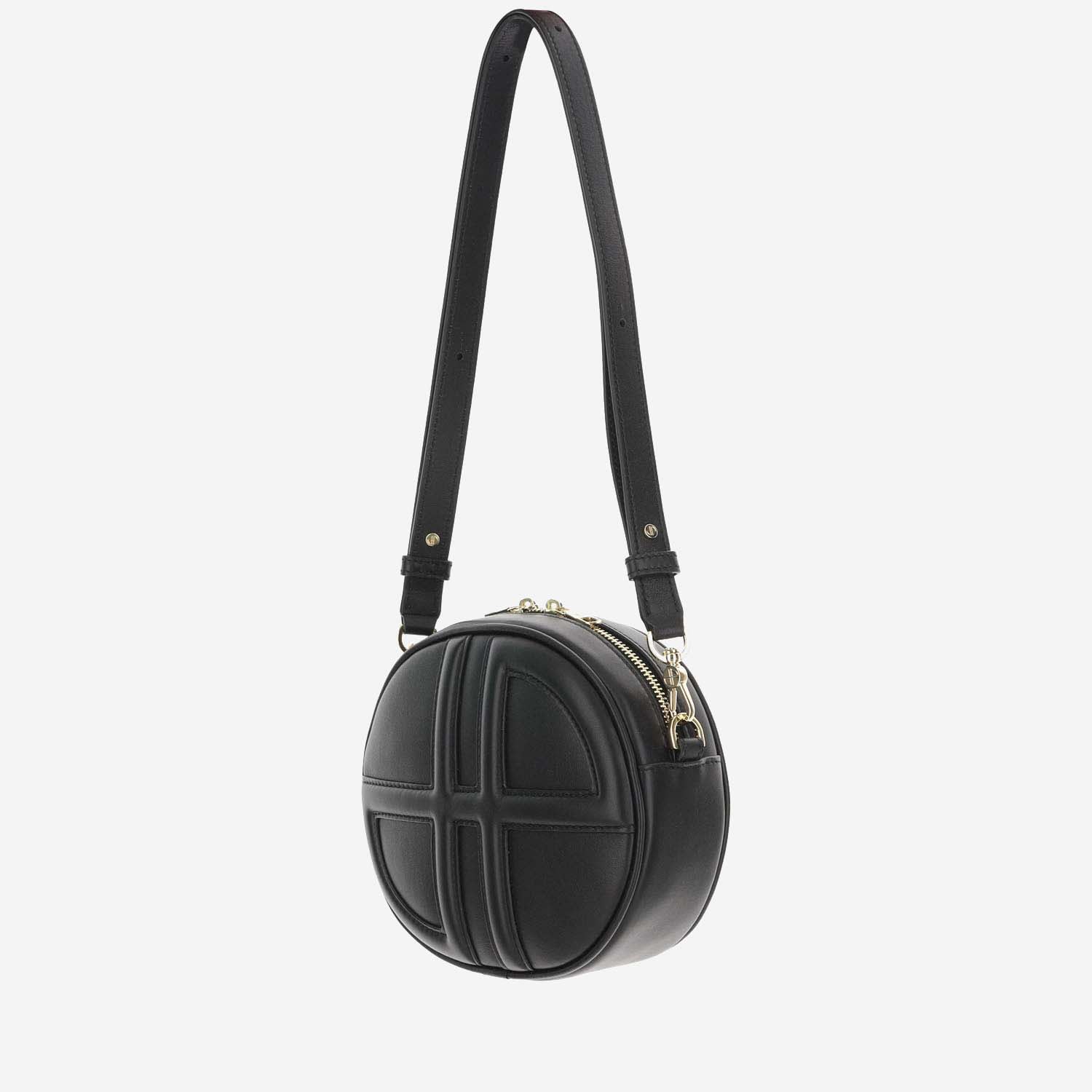 Patou Black Leather Le Jp Shoulder Bag In Black