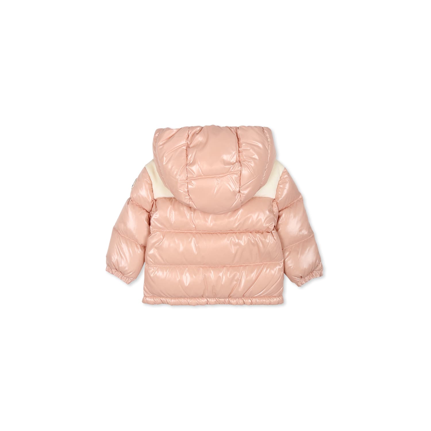 MONCLER PINK LAKISHA DOWN JACKET FOR BABY GIRL WITH LOGO