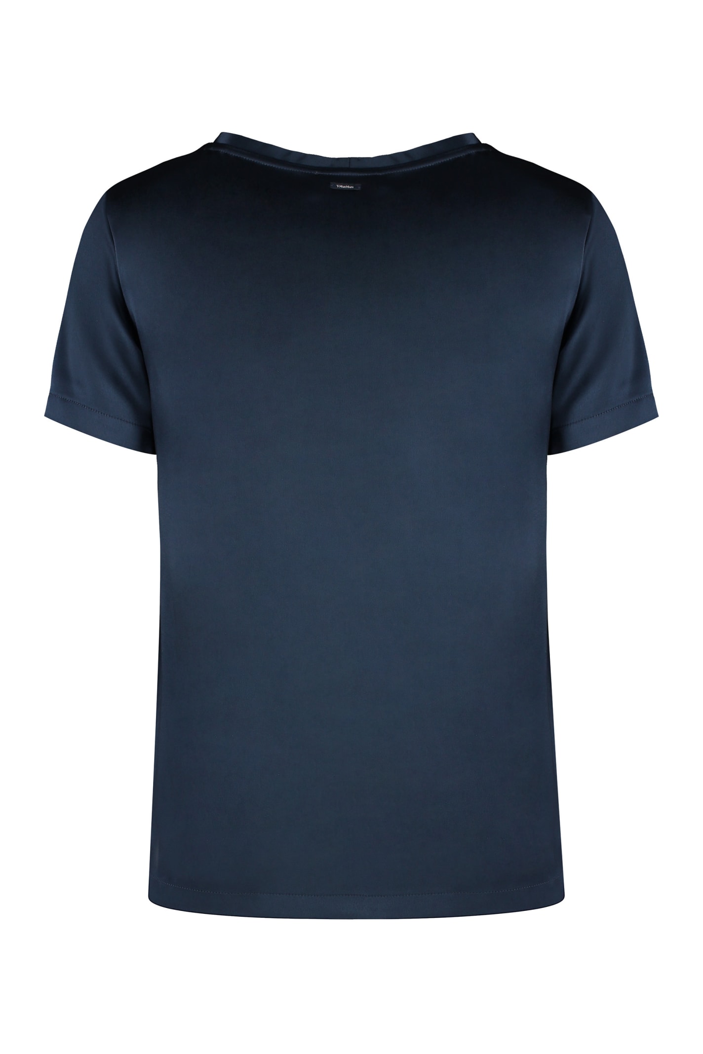 Shop 's Max Mara Rebecca Satin T-shirt In Blue