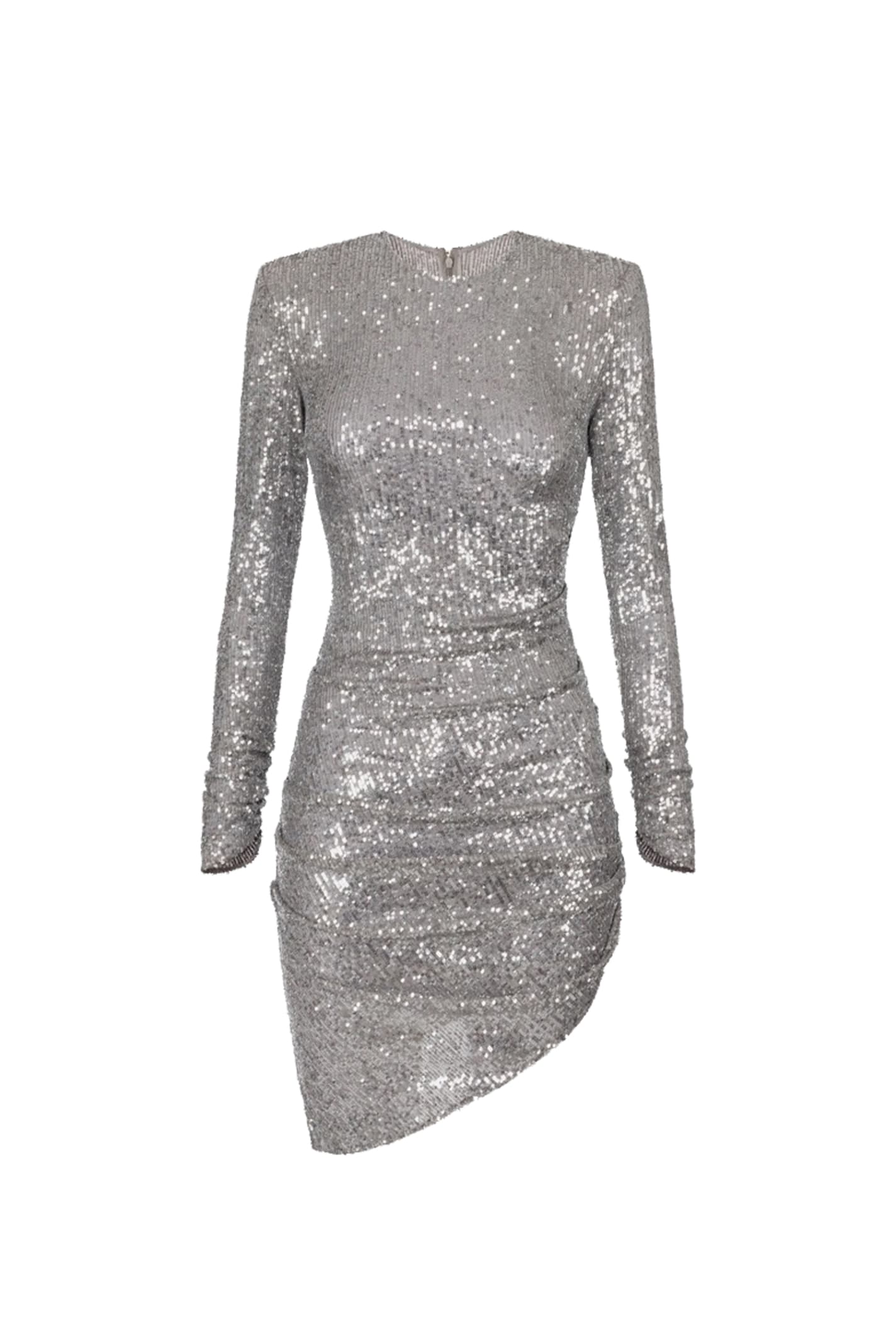 Shop Elisabetta Franchi Dress In Grey
