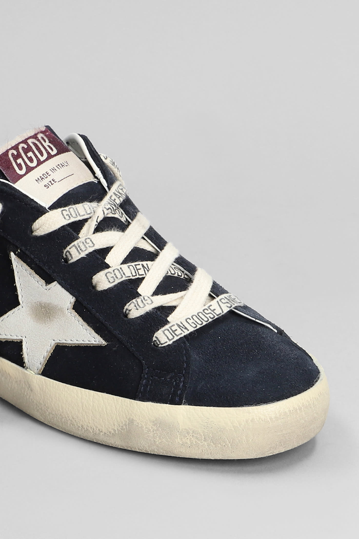 Shop Golden Goose Superstar Sneakers In Blue Suede In Blue Wht Silver